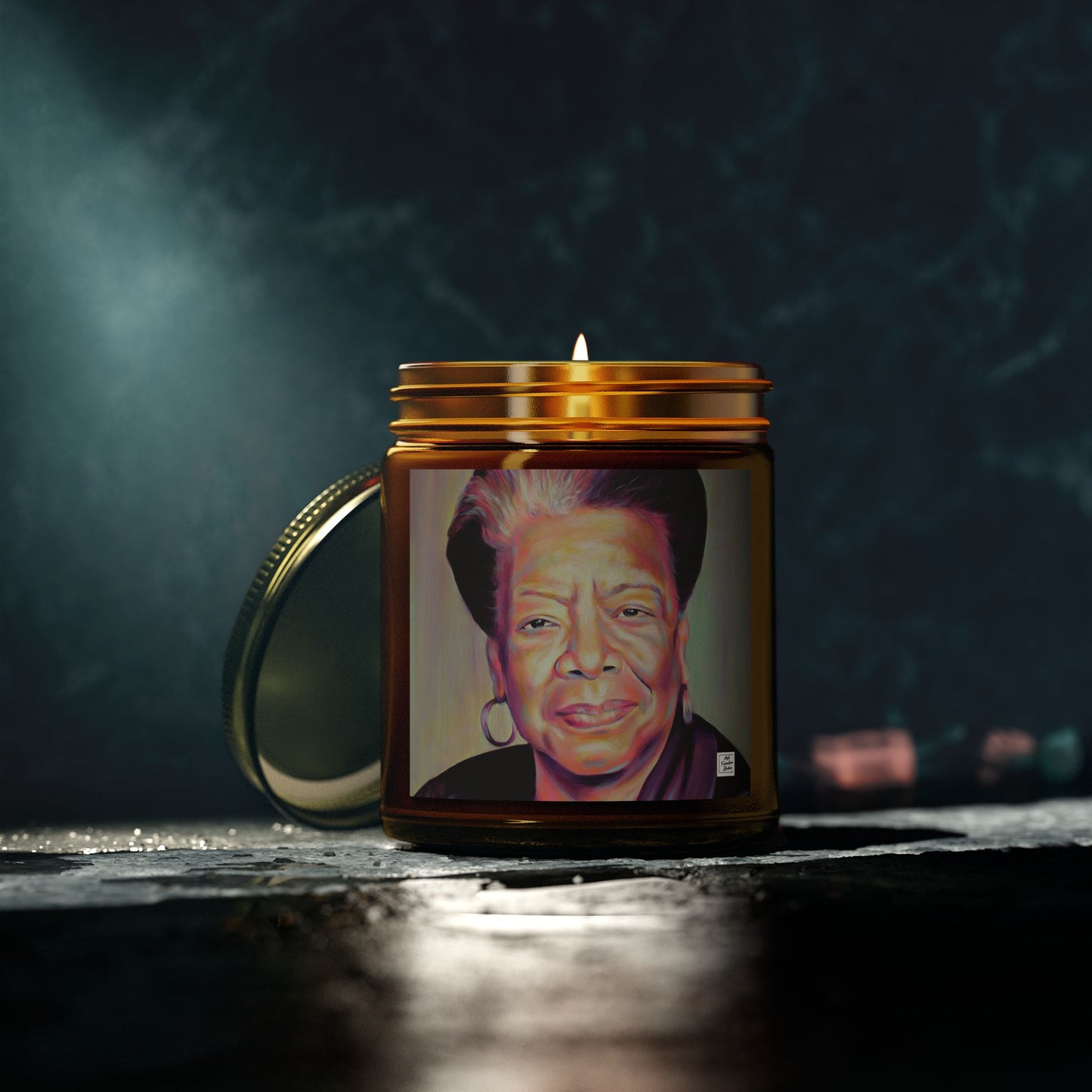 Inspirational Scented Candle - Coconut Apricot Wax with Maya Angelou Design (4oz & 9oz)