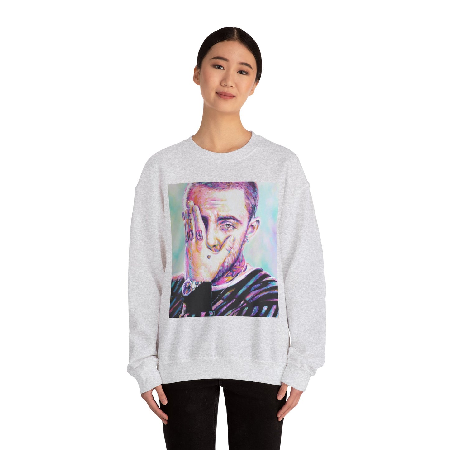 Mac Miller Unisex Crewneck Sweatshirt by Mel Fiorentino