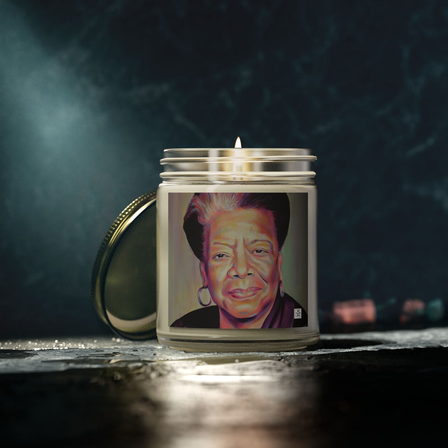 Inspirational Scented Candle - Coconut Apricot Wax with Maya Angelou Design (4oz & 9oz)