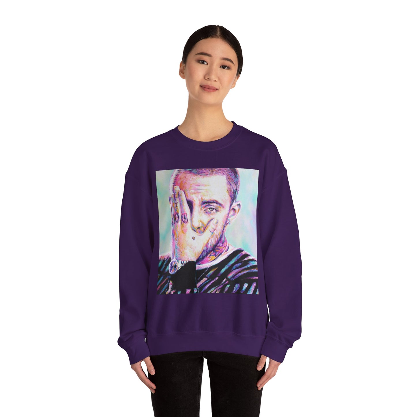 Mac Miller Unisex Crewneck Sweatshirt by Mel Fiorentino