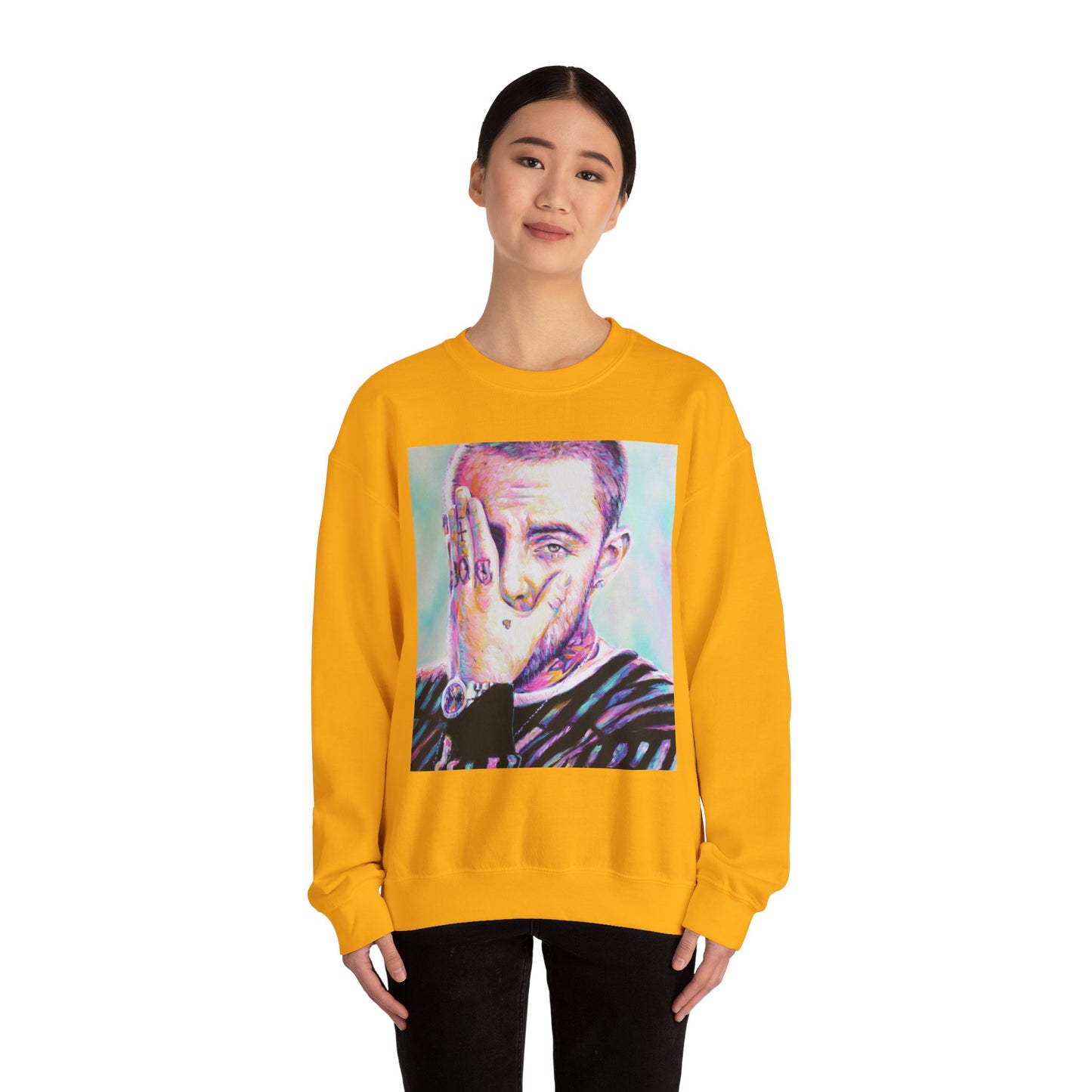 Mac Miller Unisex Crewneck Sweatshirt by Mel Fiorentino