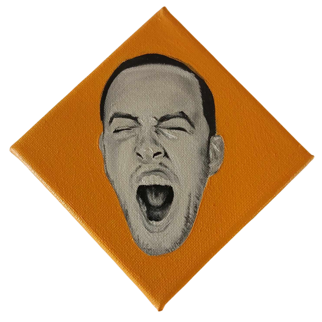 Baby Mac in Coral Oil Painting