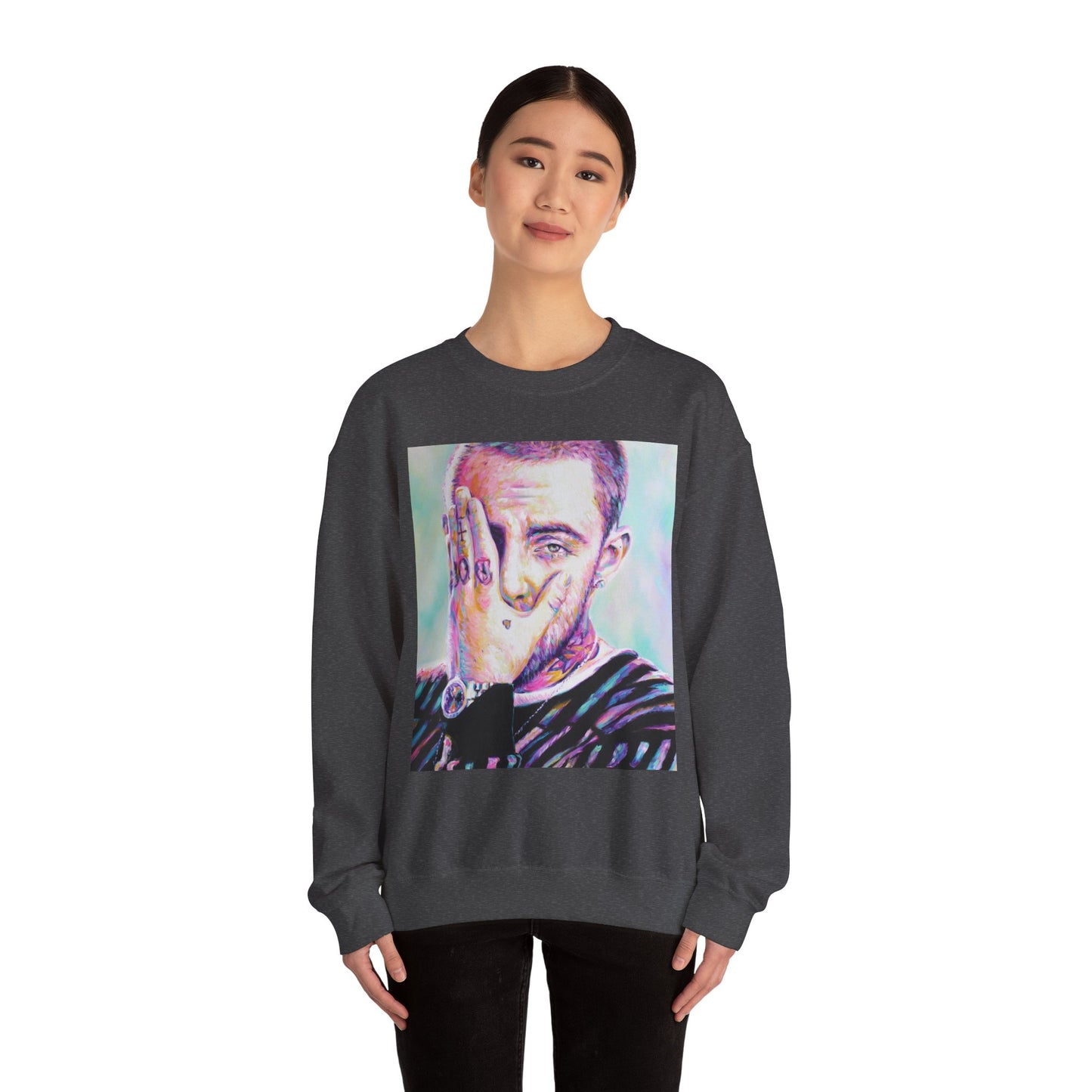 Mac Miller Unisex Crewneck Sweatshirt by Mel Fiorentino
