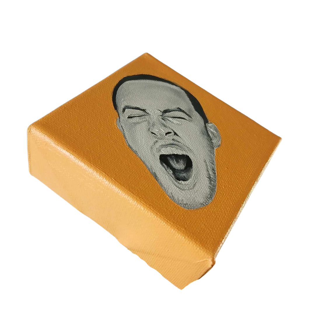 Baby Mac in Coral Oil Painting