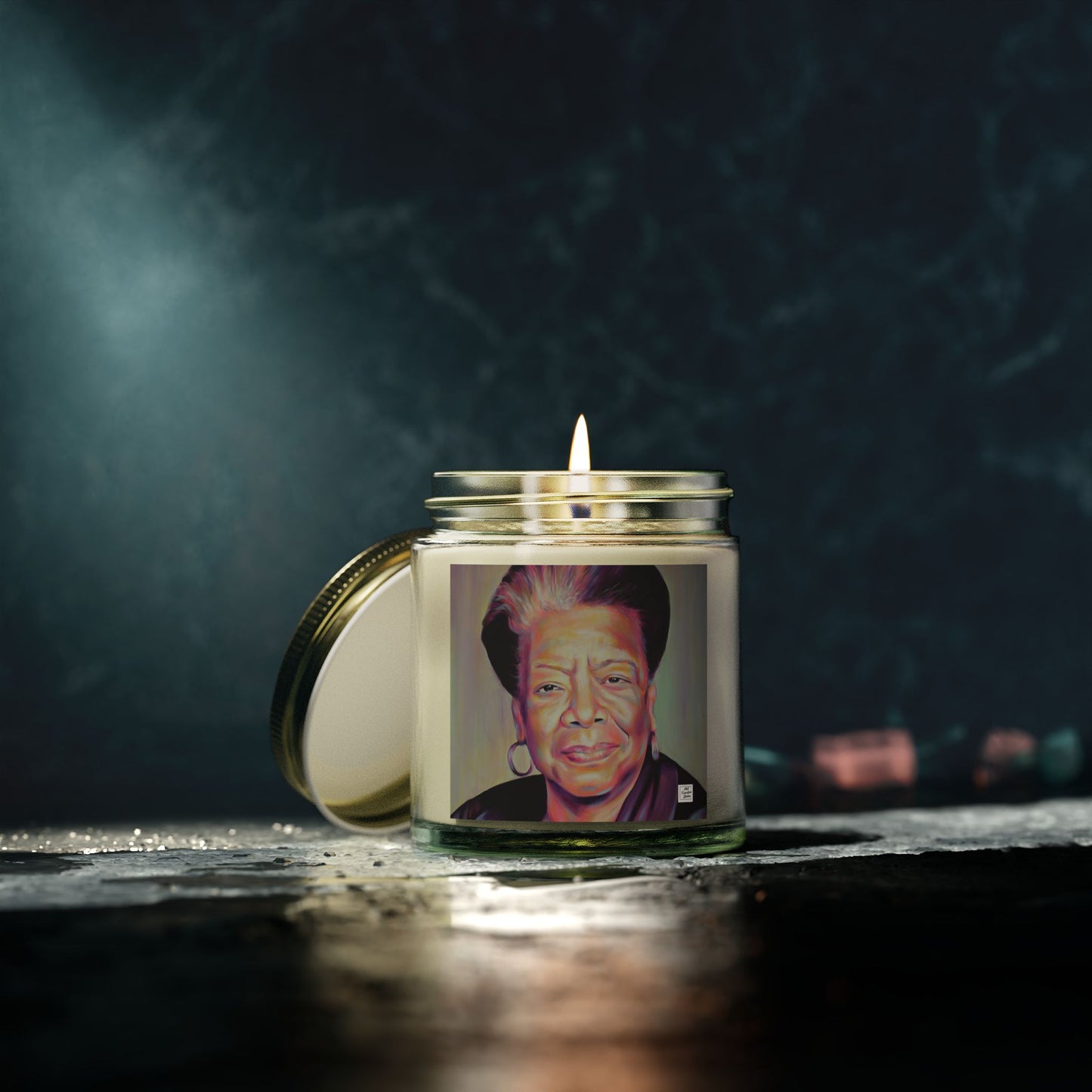 Inspirational Scented Candle - Coconut Apricot Wax with Maya Angelou Design (4oz & 9oz)