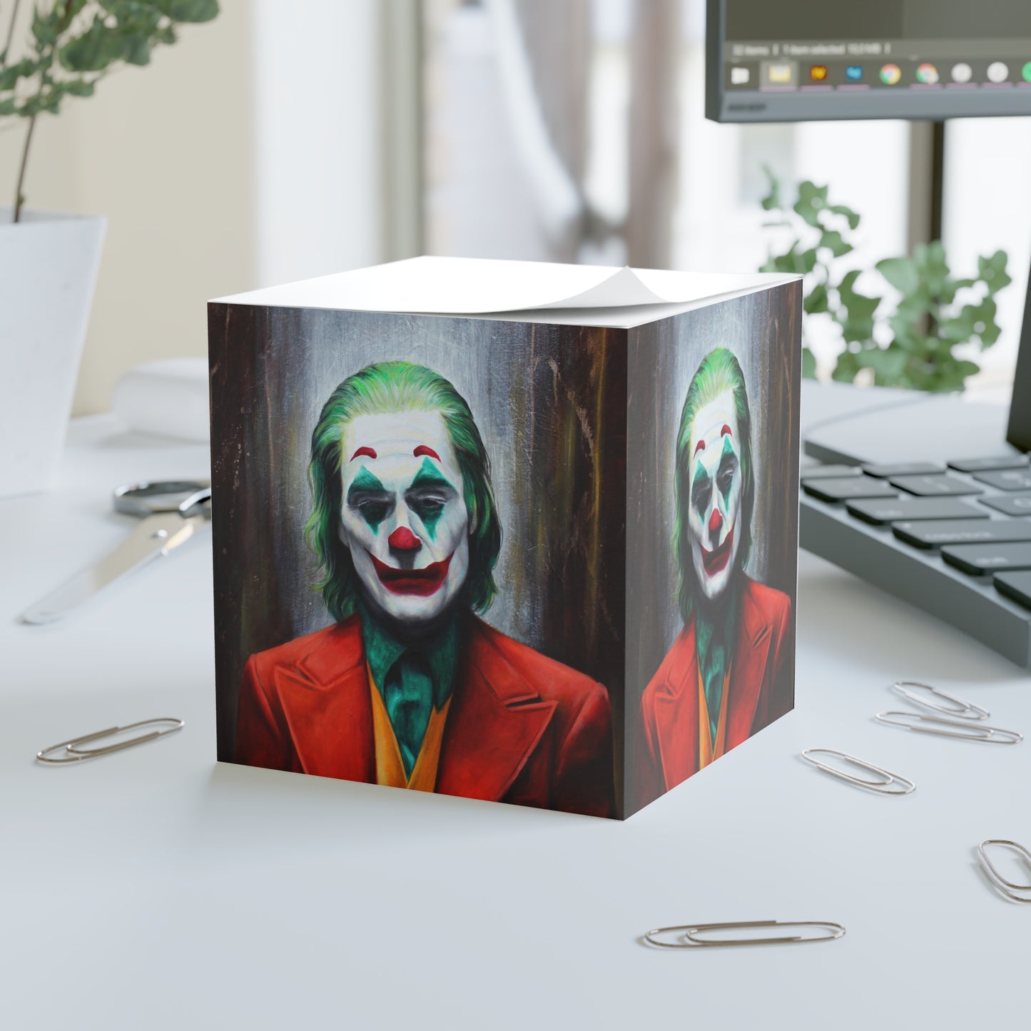 The Joker Note Cube by artist Mel Fiorentino