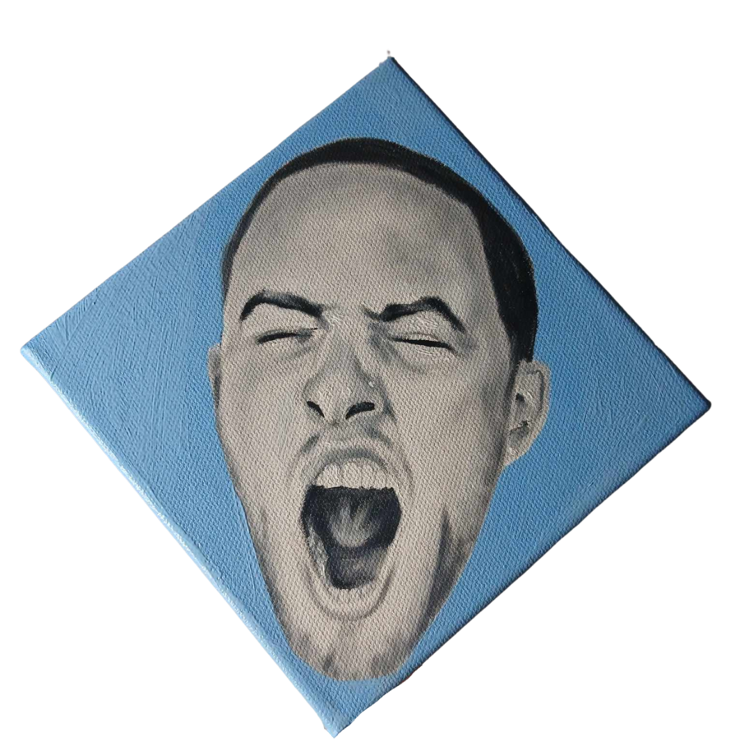 Baby Mac in Baby Blue Oil Painting