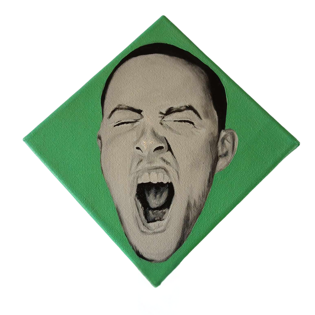 Baby Mac in Mint Oil Painting