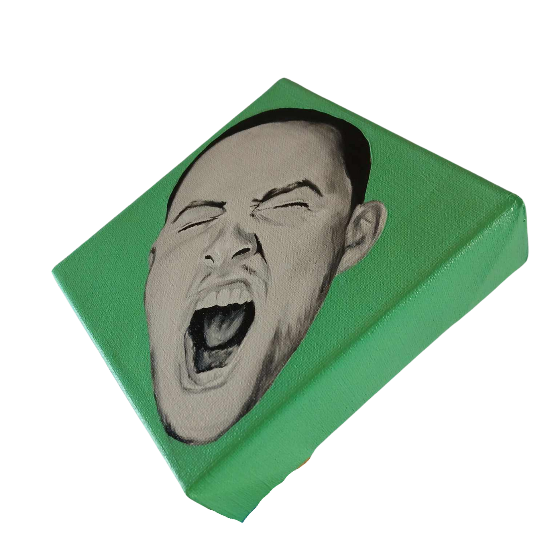 Baby Mac in Mint Oil Painting