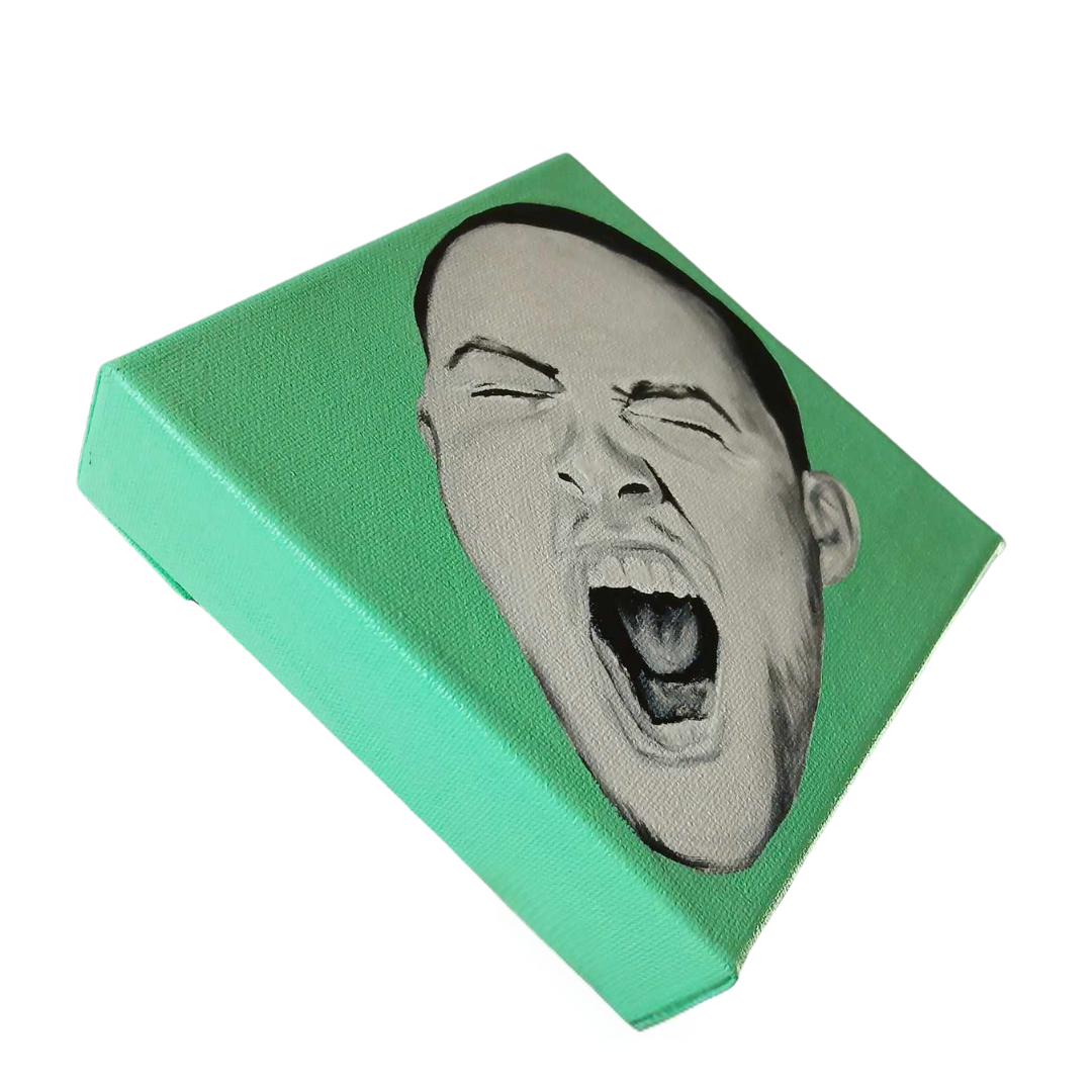 Baby Mac in Mint Oil Painting