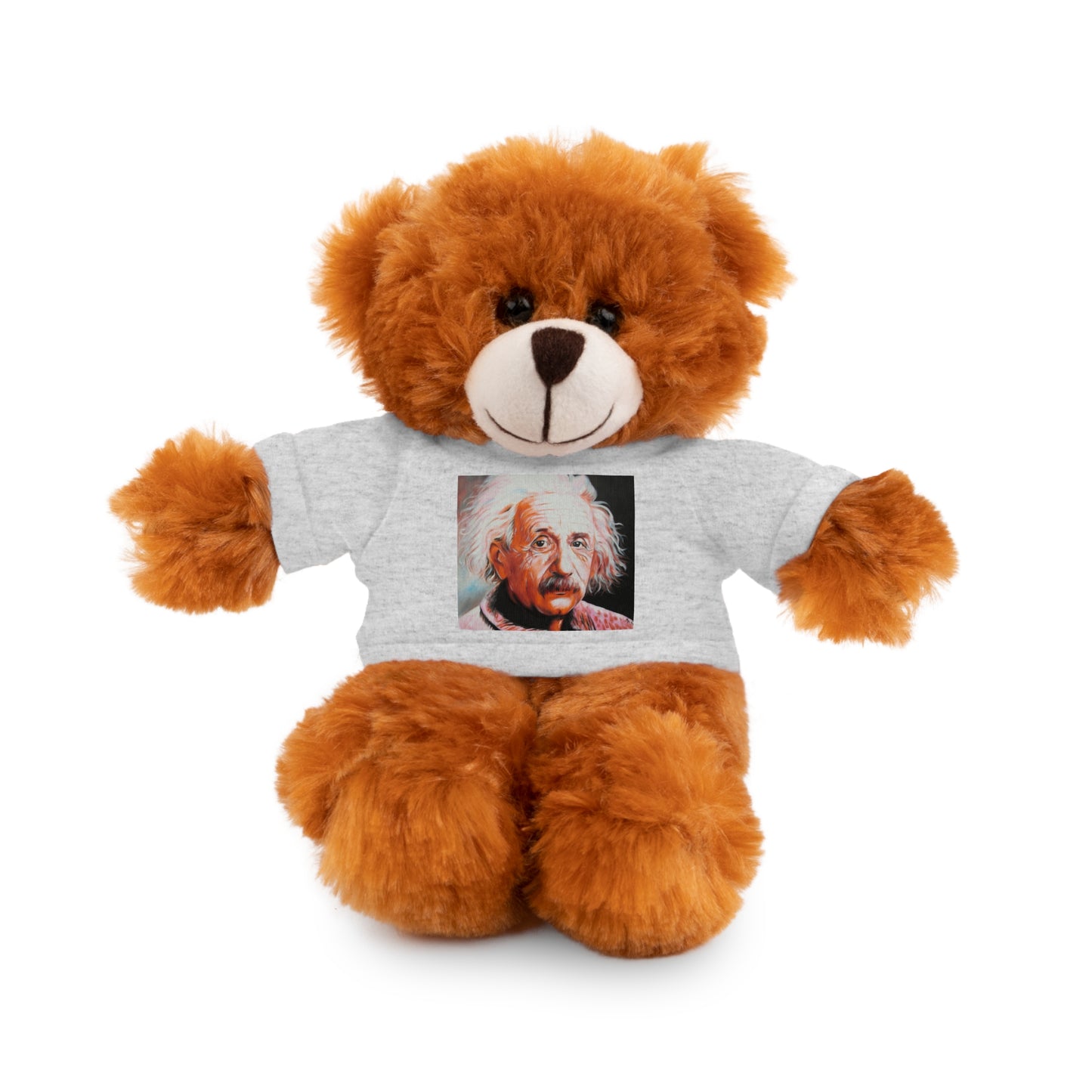 Super Cute Stuffed Animal with Albert Einstein Tee - Unique Gift for Kids & Collectors by Mel Fiorentino