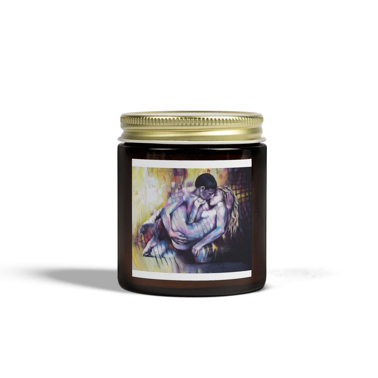 Romantic Art Scented Candle - Coconut Apricot Wax (4oz, 9oz) | Perfect Gift for Couples