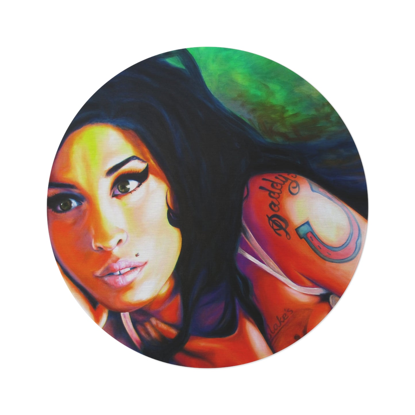 Amy Winehouse Rug by Mel Fiorentino - 60" x 60"