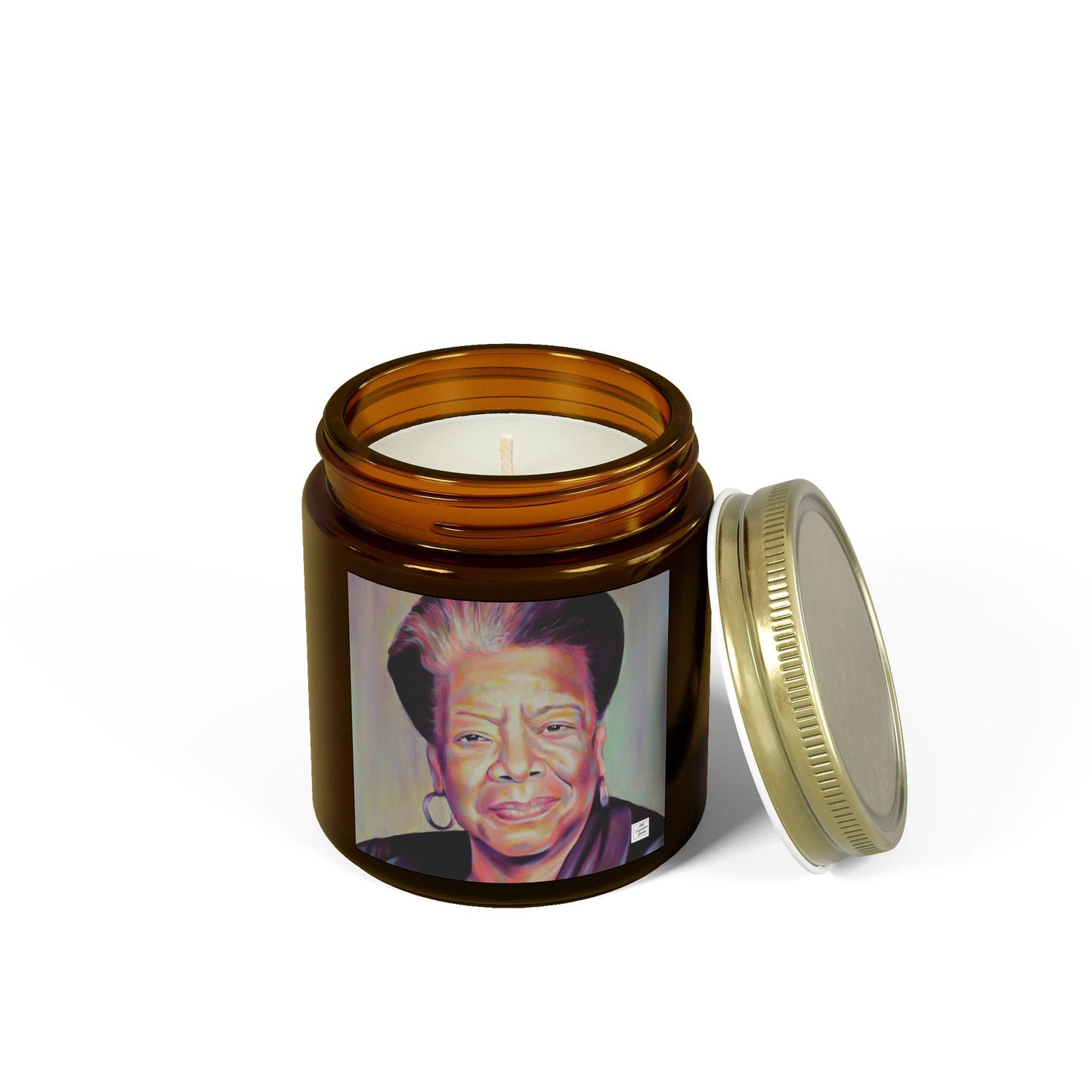 Inspirational Scented Candle - Coconut Apricot Wax with Maya Angelou Design (4oz & 9oz)