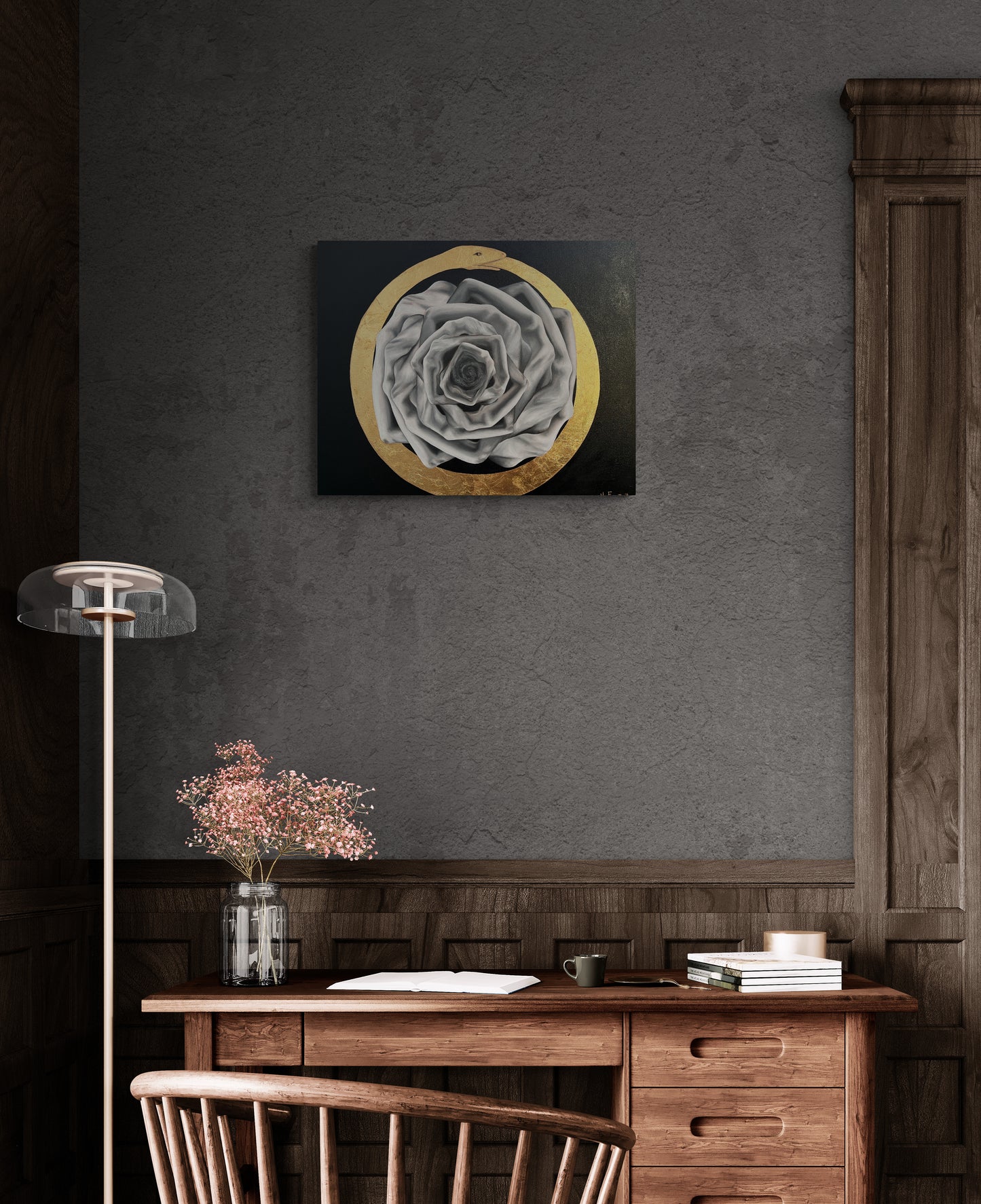 Ouroboros Original oil painting by Mel Fiorentino