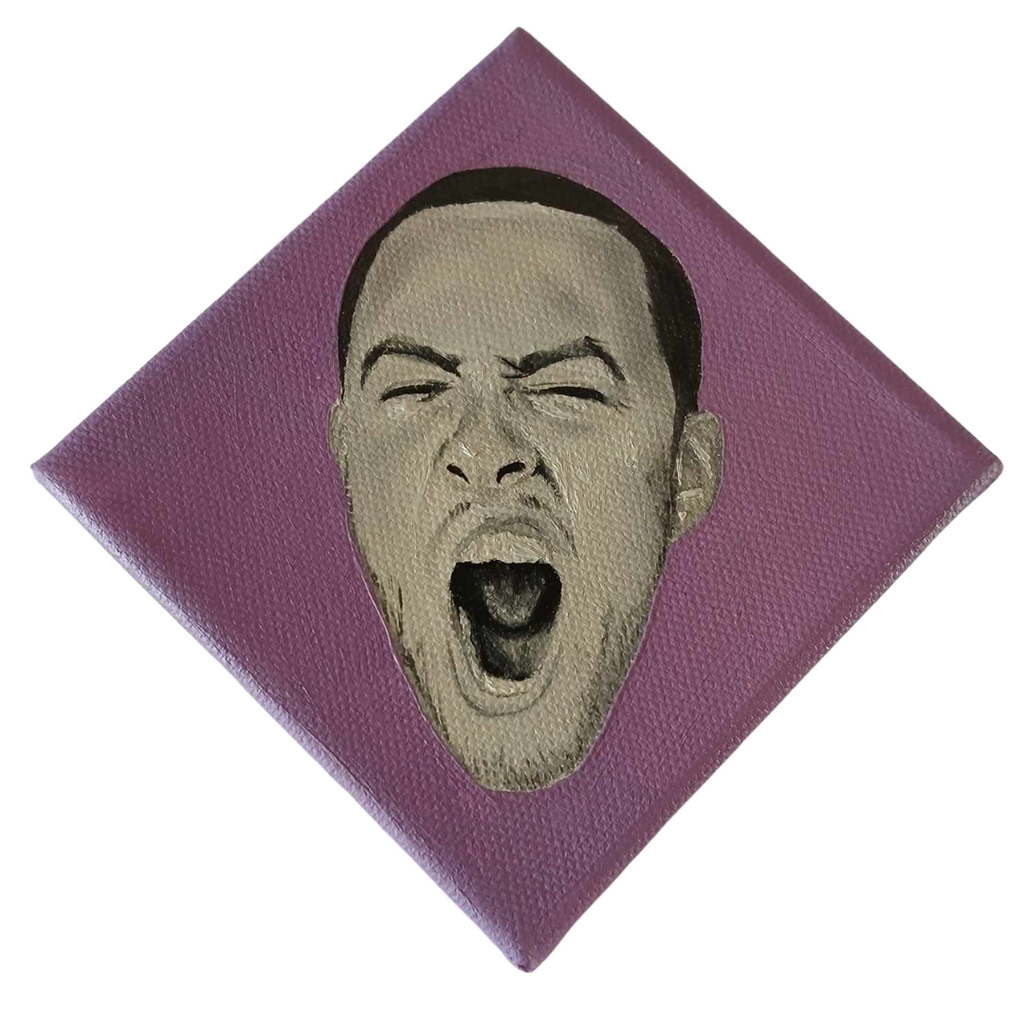 Baby Mac in Violet Oil Painting