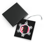 Back to Black Amy Winehouse Pewter Snowflake Ornament by Mel Fiorentino