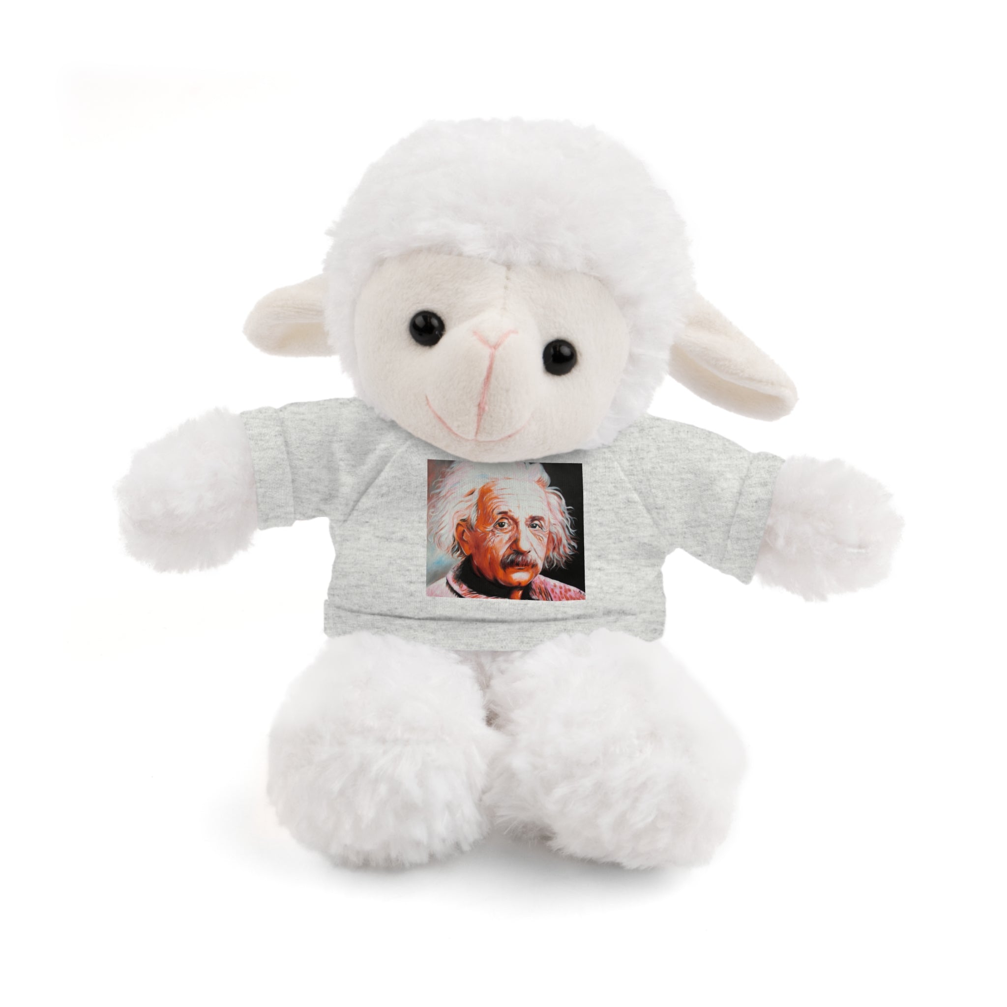 Super Cute Stuffed Animal with Albert Einstein Tee - Unique Gift for Kids & Collectors by Mel Fiorentino