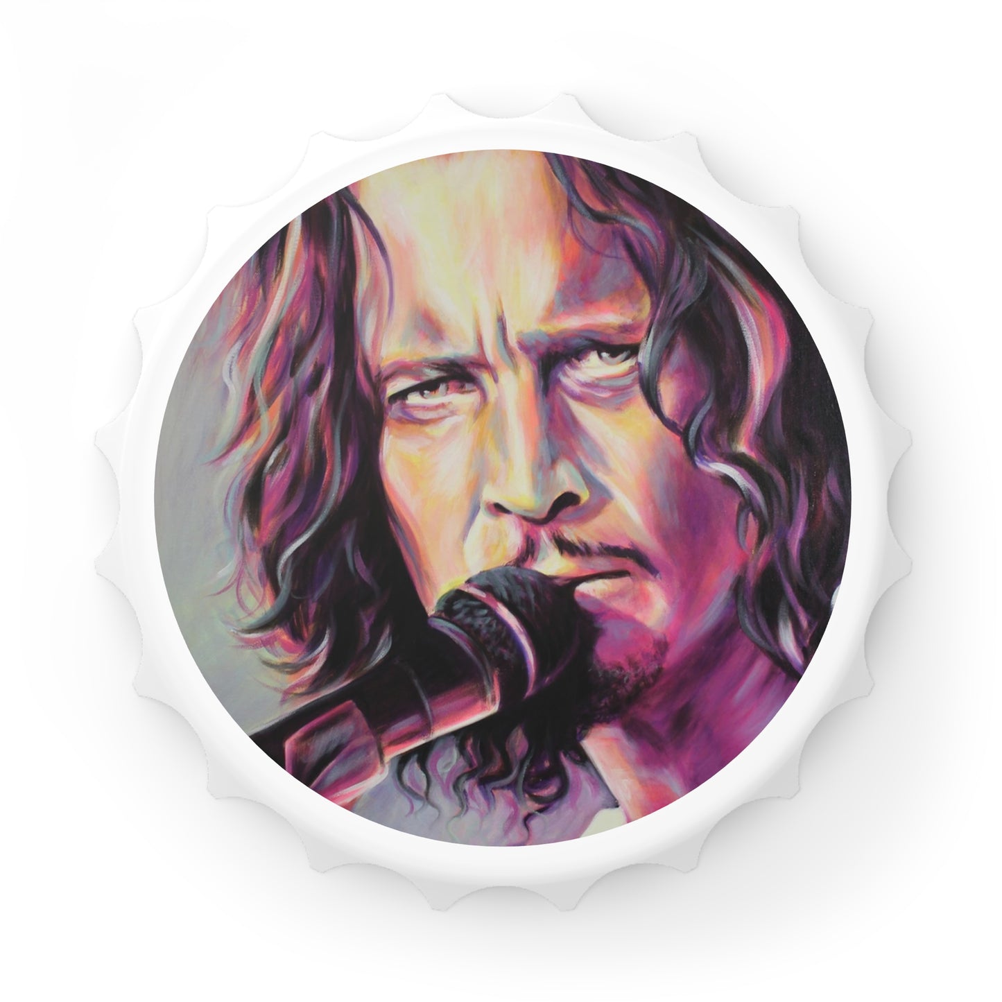 Chris Cornell Bottle Opener – Vintage Style Barware by artist Mel Fiorentino