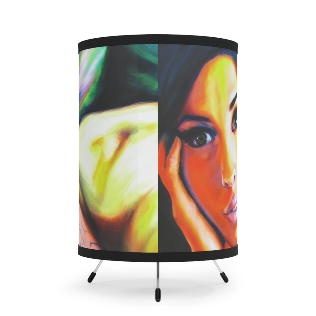 Amy Tripod Lamp with High-Res Printed Shade, US\CA plug