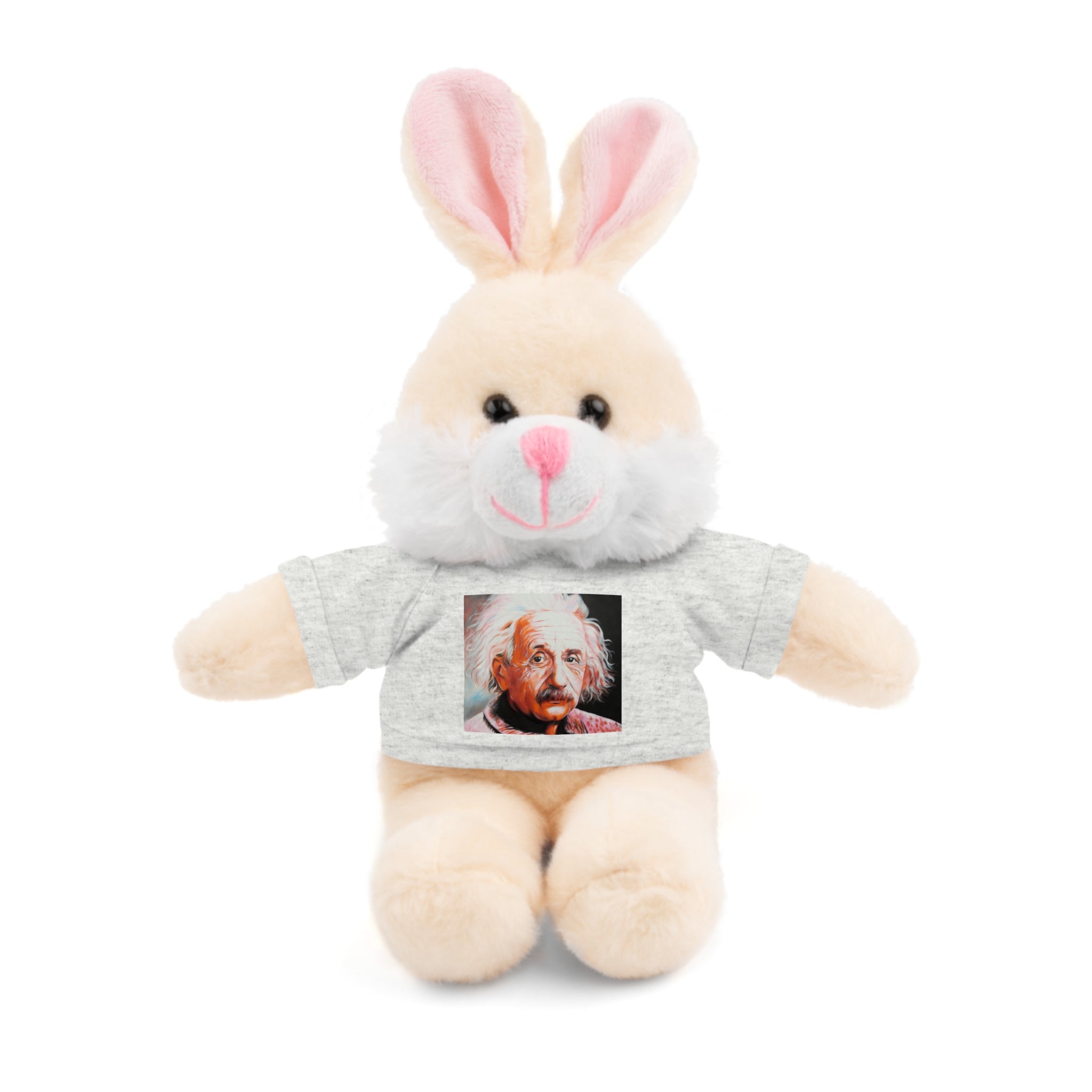 Super Cute Stuffed Animal with Albert Einstein Tee - Unique Gift for Kids & Collectors by Mel Fiorentino