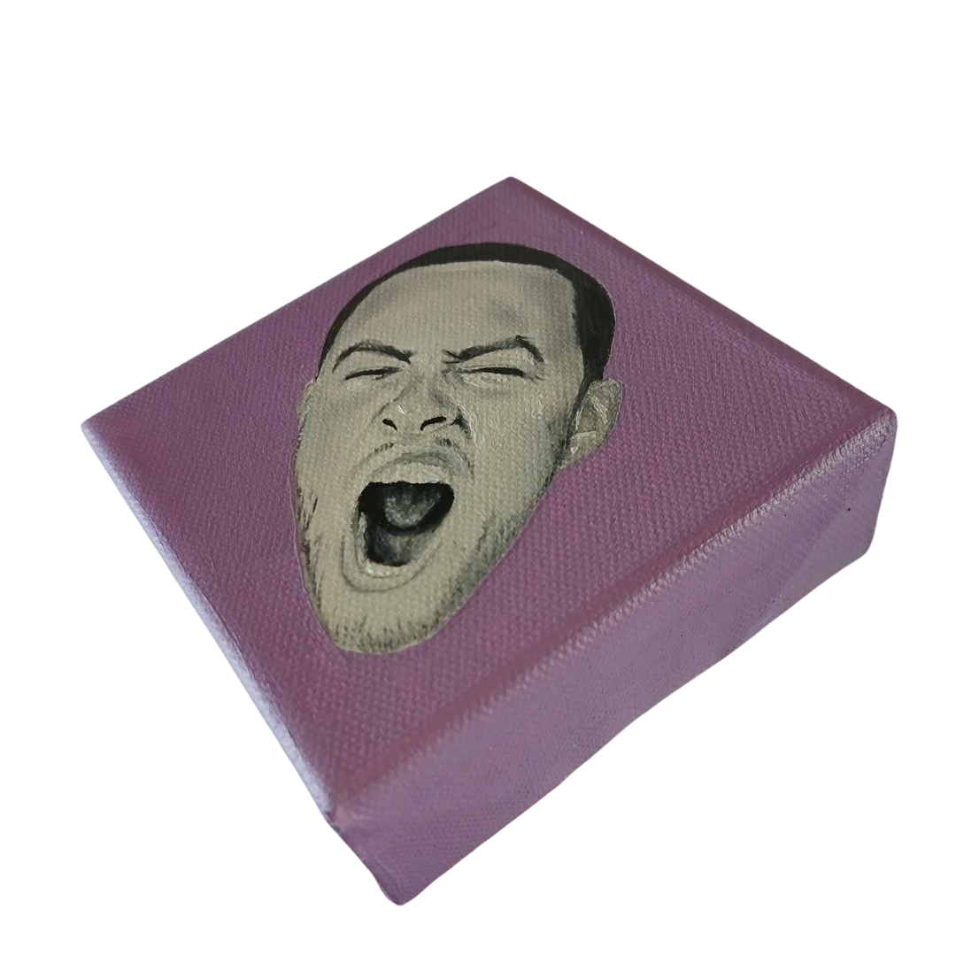 Baby Mac in Violet Oil Painting