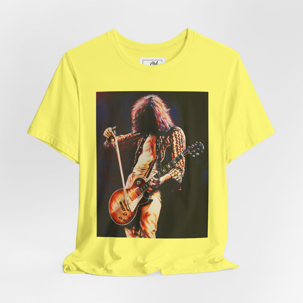 Jimmy Page Led Zeppelin Unisex Jersey Short Sleeve Tee