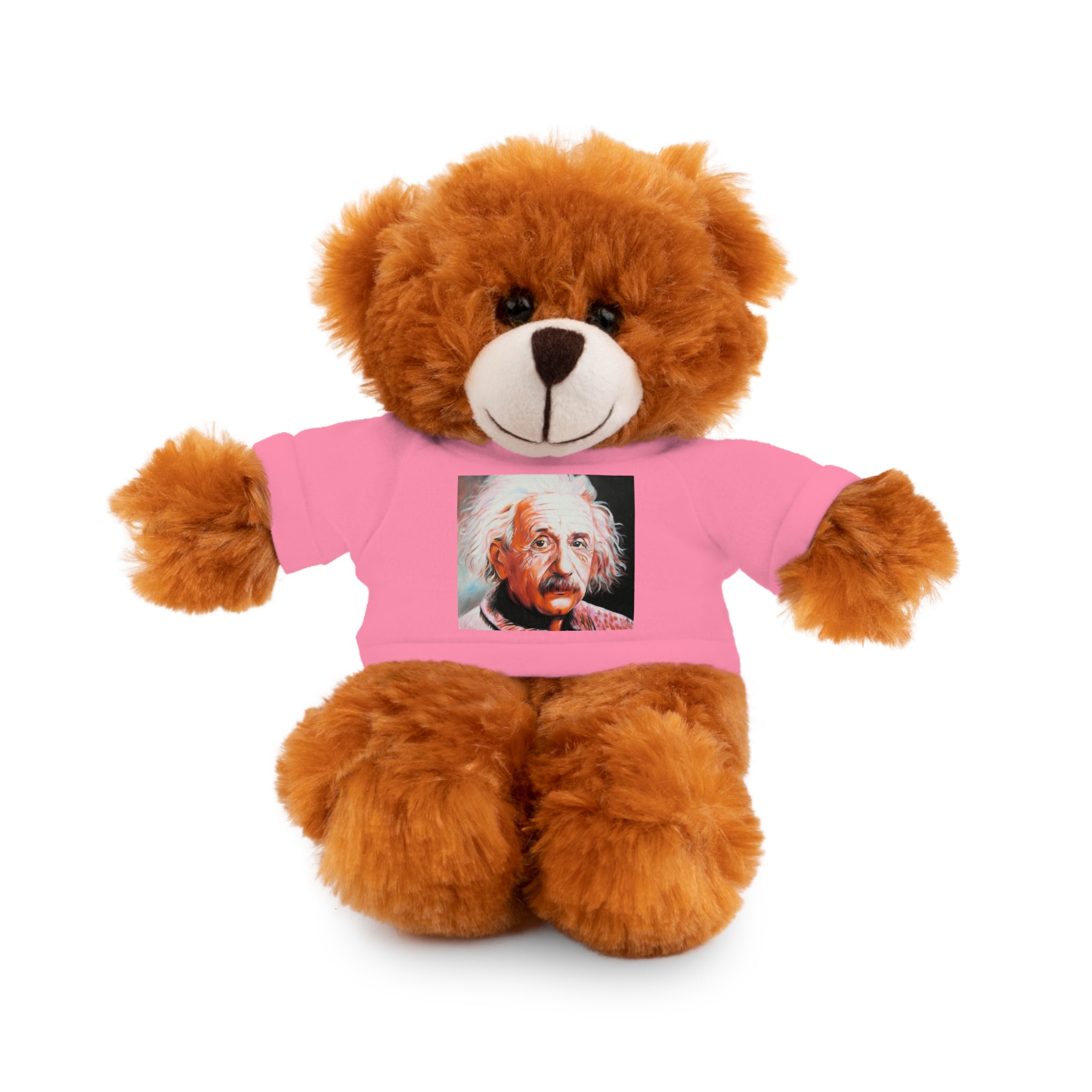 Super Cute Stuffed Animal with Albert Einstein Tee - Unique Gift for Kids & Collectors by Mel Fiorentino