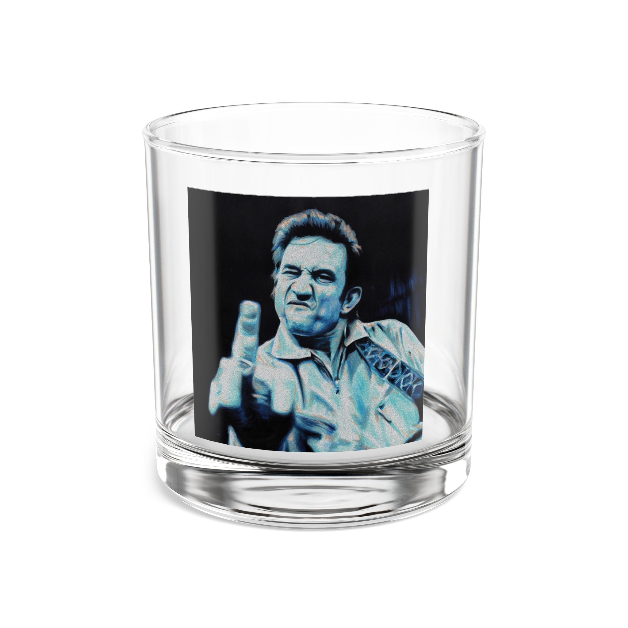 Folsom Prision Blues Johnny Cash Rocks Glass, 10oz by Mel Fiorentino