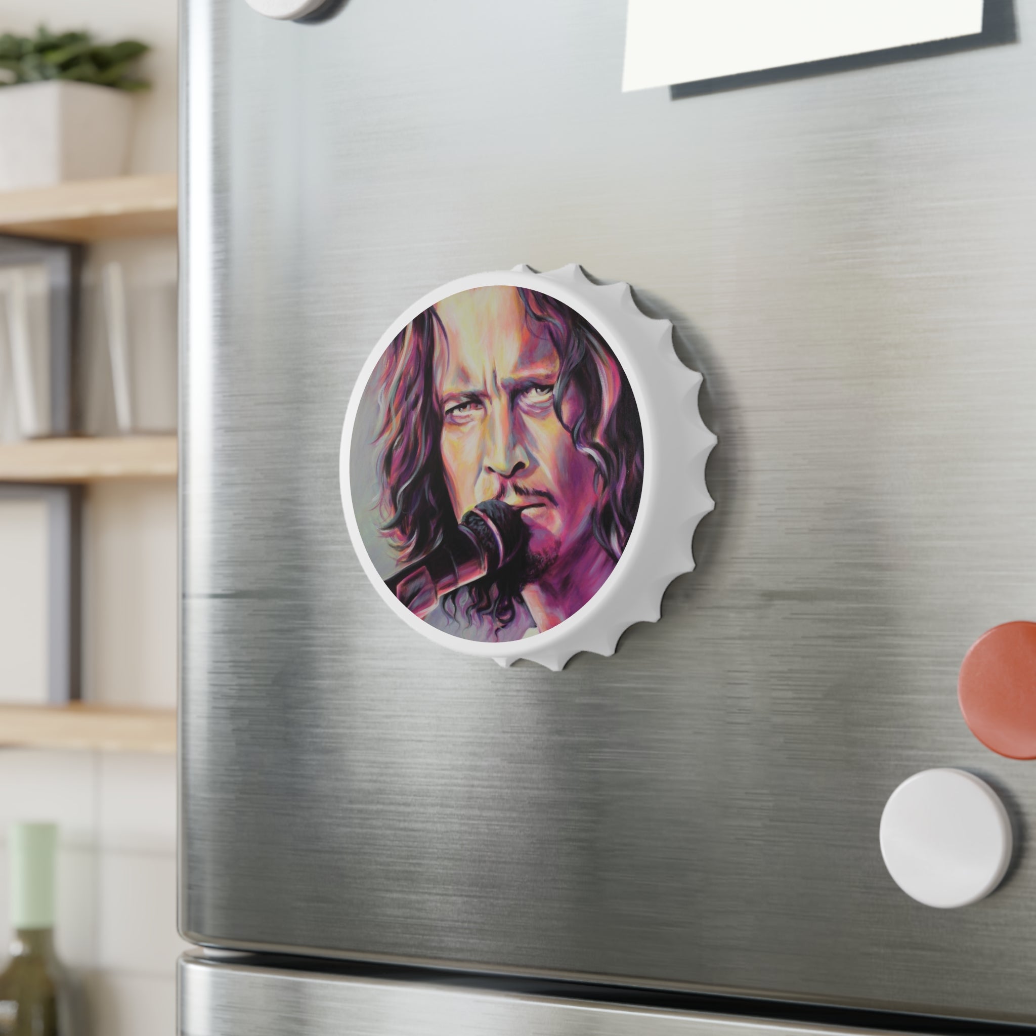 Chris Cornell Bottle Opener – Vintage Style Barware by artist Mel Fiorentino