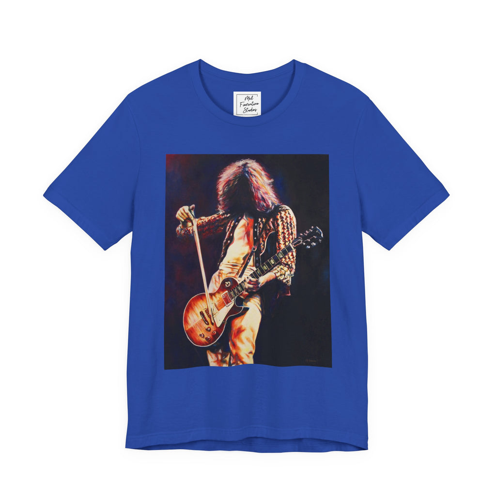 Jimmy Page Led Zeppelin Unisex Jersey Short Sleeve Tee