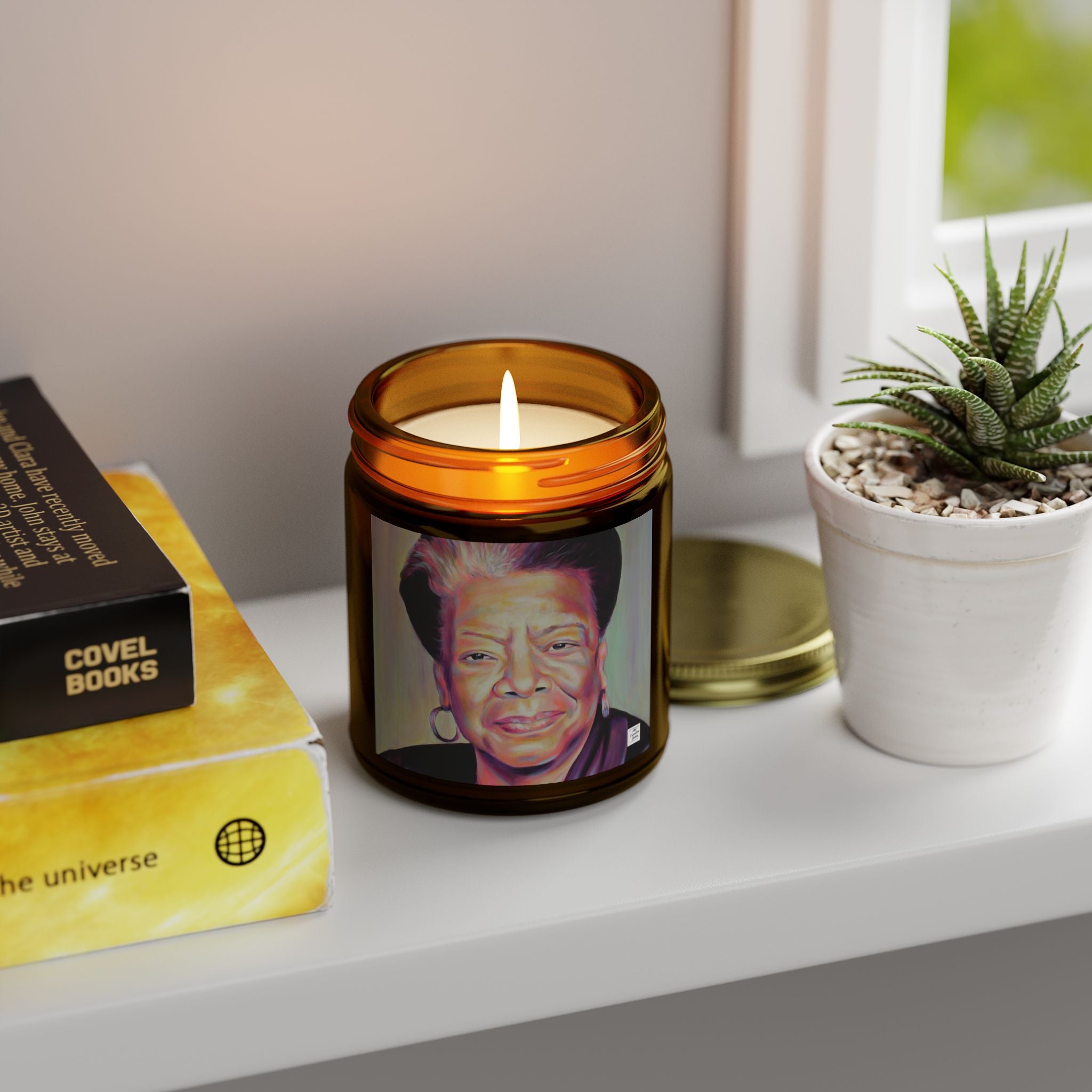 Inspirational Scented Candle - Coconut Apricot Wax with Maya Angelou Design (4oz & 9oz)