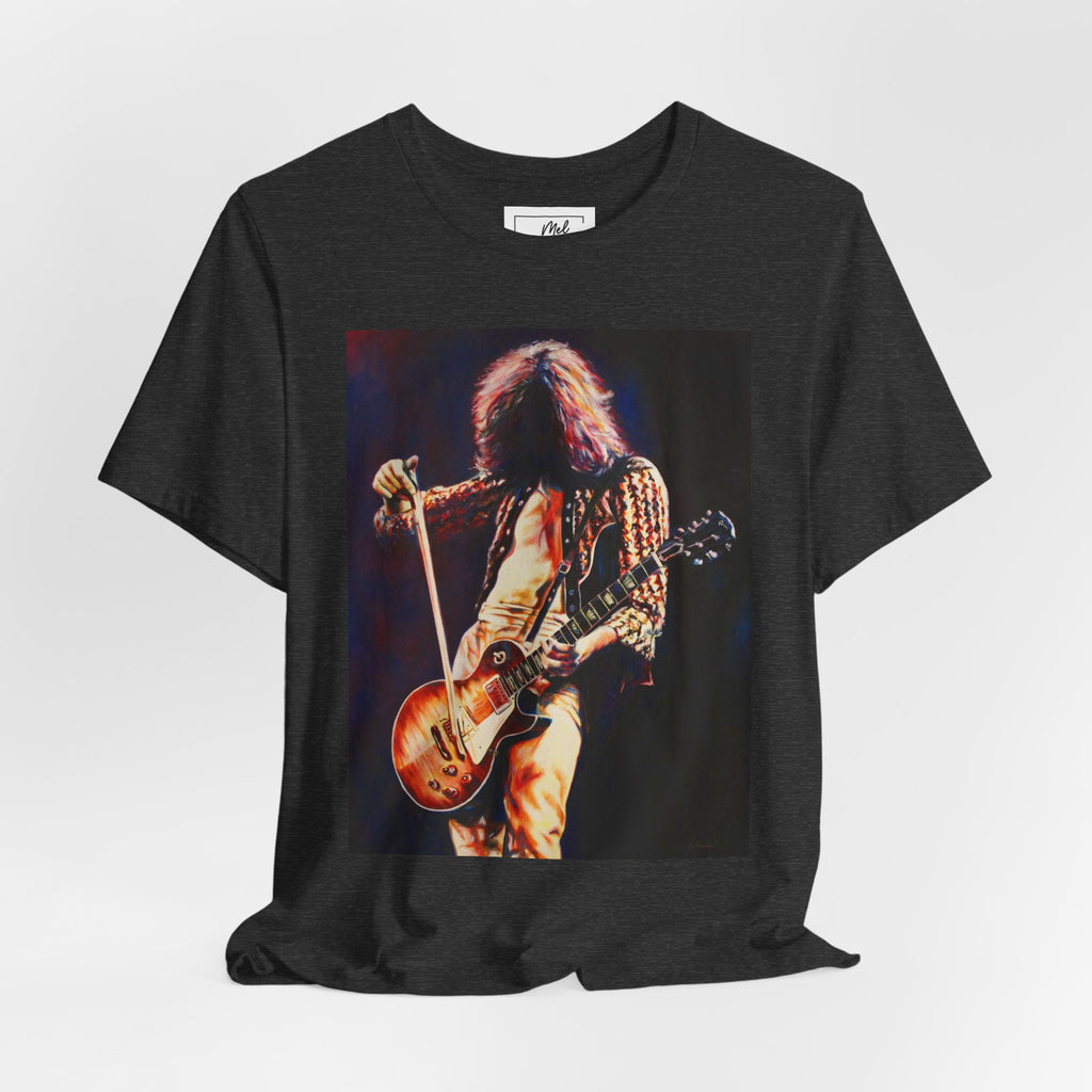 Jimmy Page Led Zeppelin Unisex Jersey Short Sleeve Tee