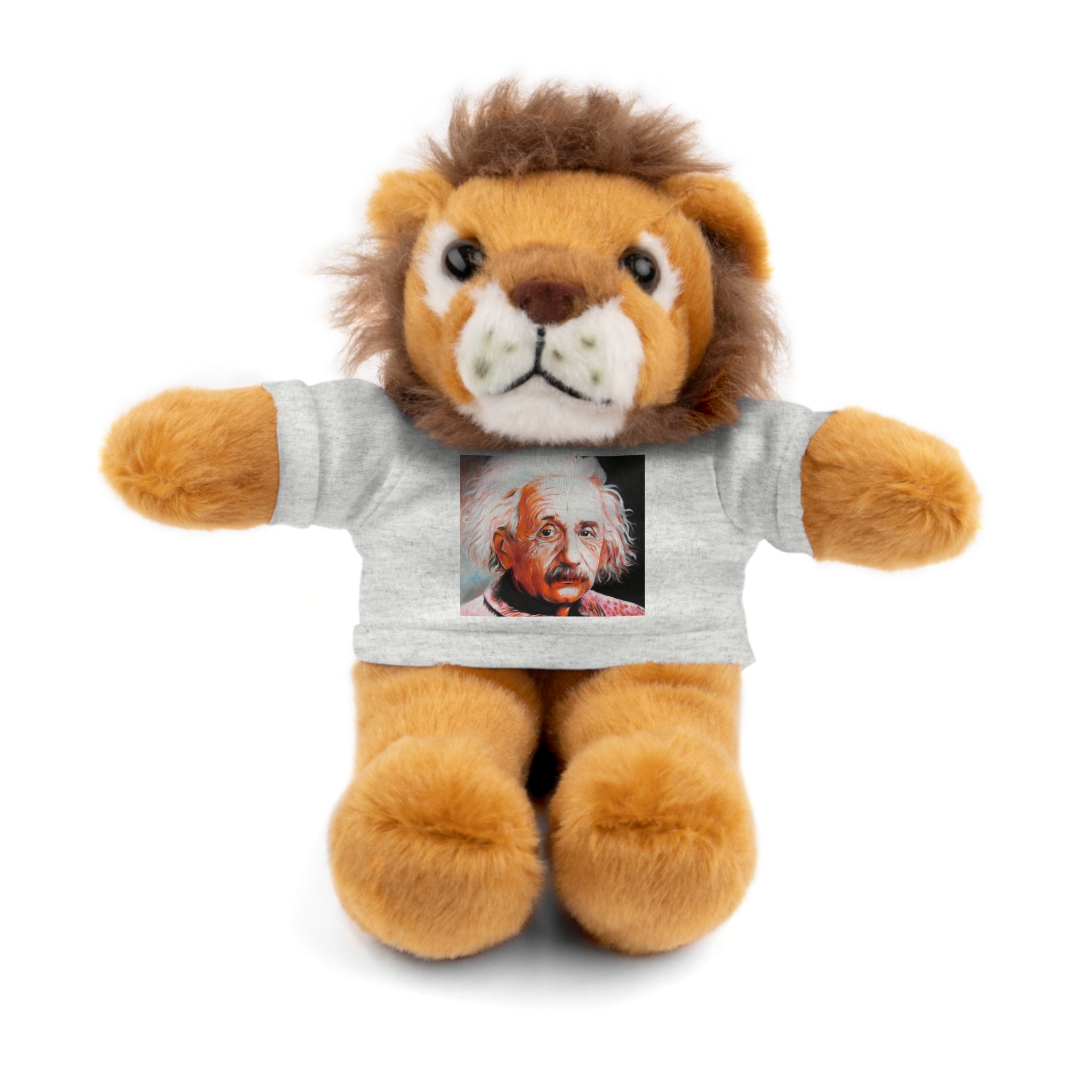 Super Cute Stuffed Animal with Albert Einstein Tee - Unique Gift for Kids & Collectors by Mel Fiorentino