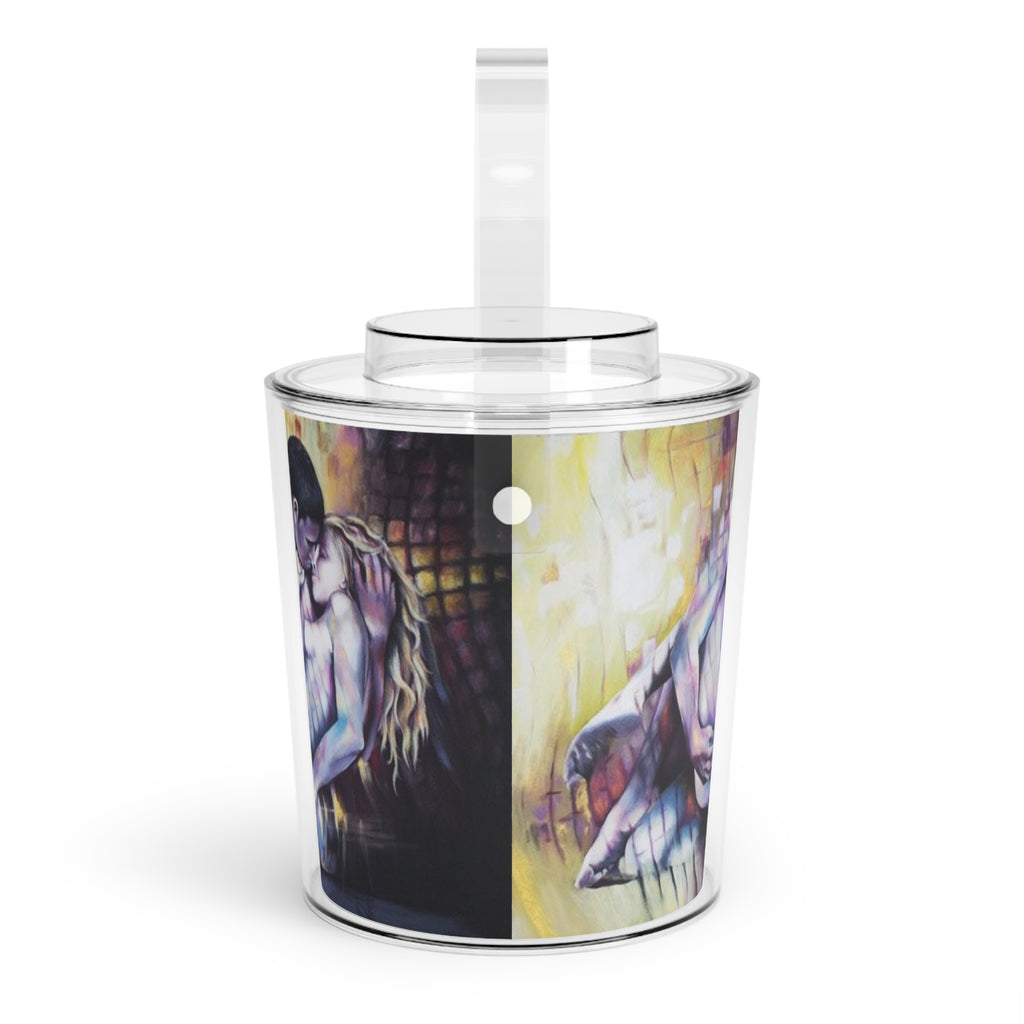 Romantic Ice Bucket with Tongs - Perfect Symmetry by artist Mel Fiorentino