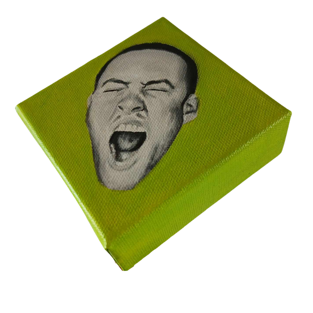 Baby Mac in Neon Green Oil Painting