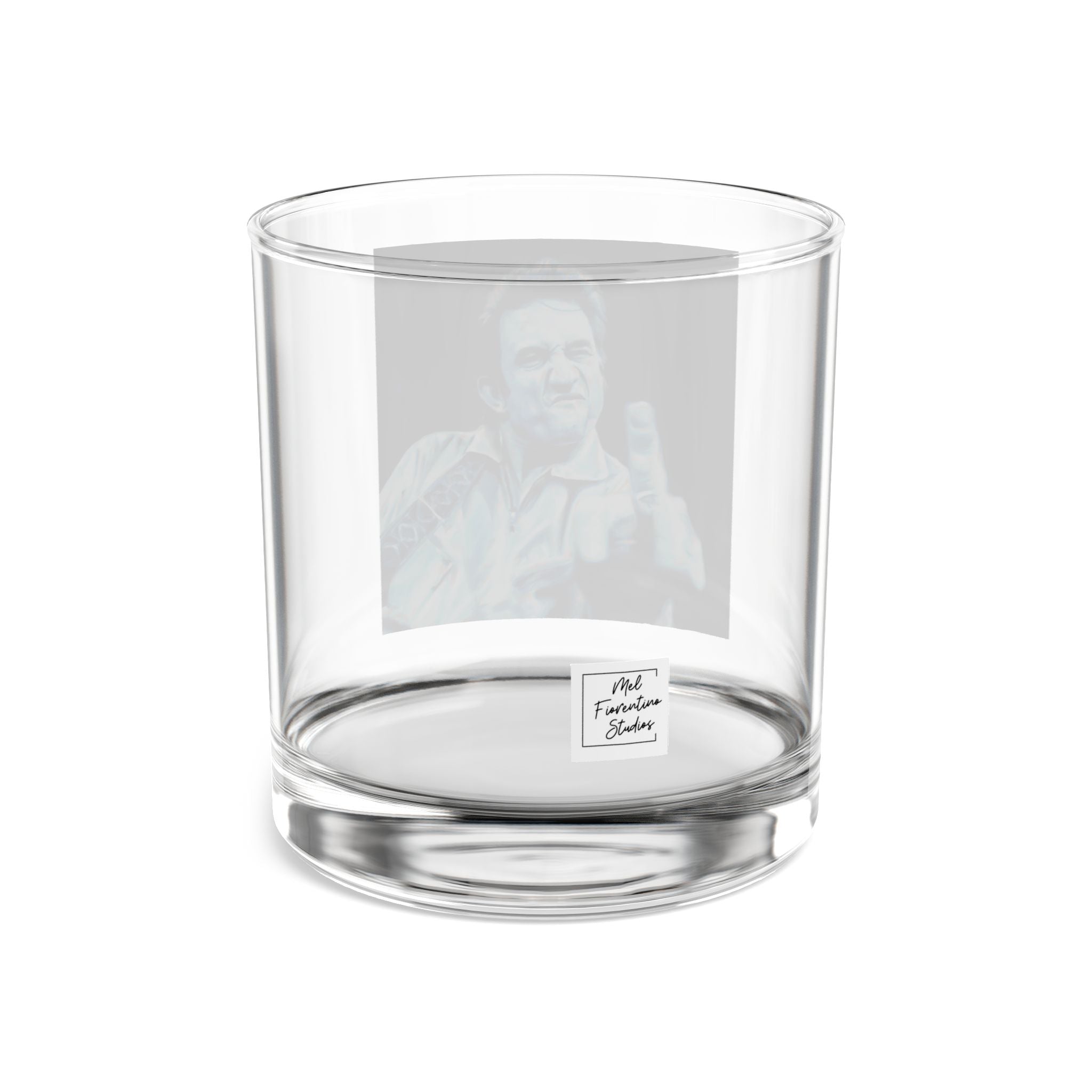 Folsom Prision Blues Johnny Cash Rocks Glass, 10oz by Mel Fiorentino