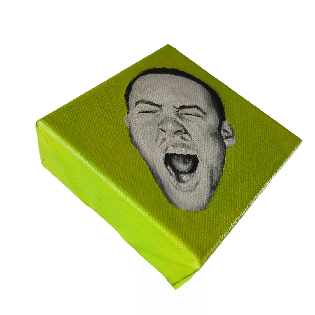 Baby Mac in Neon Green Oil Painting