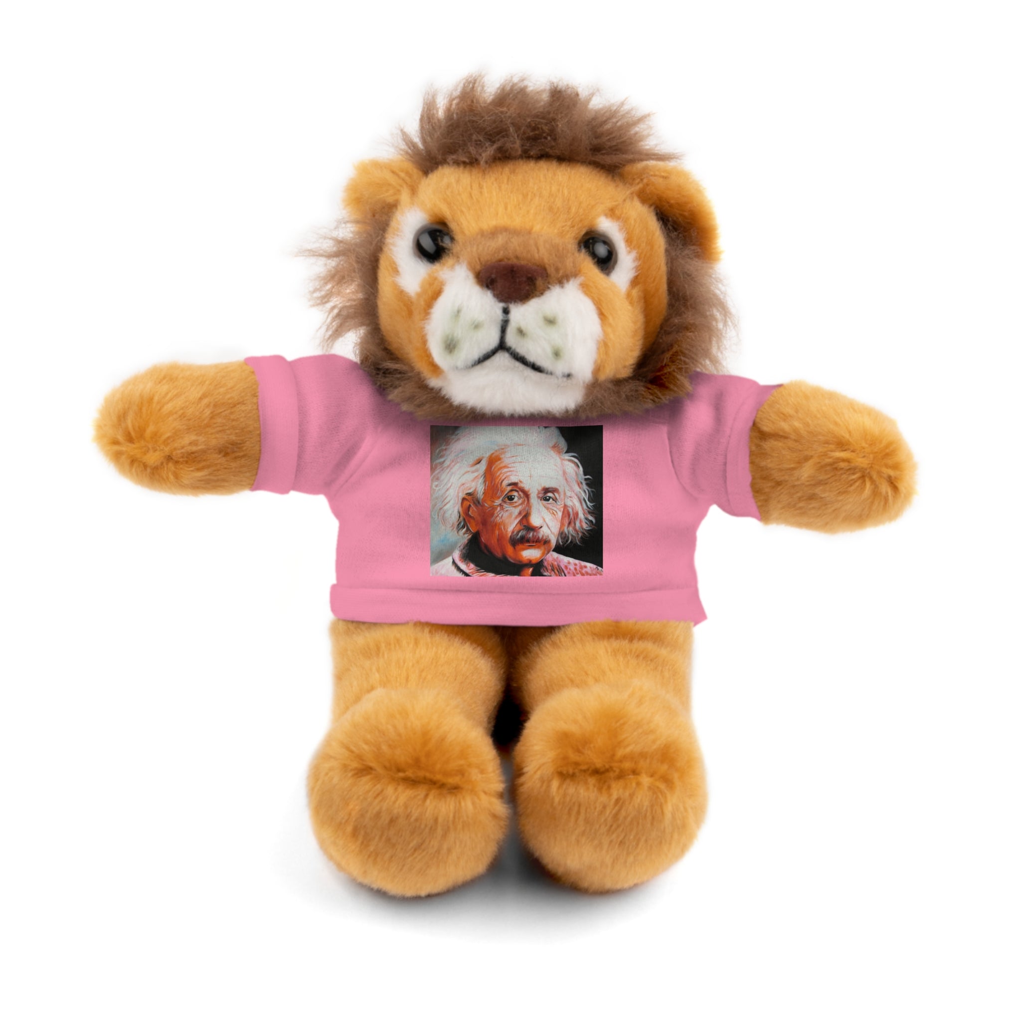Super Cute Stuffed Animal with Albert Einstein Tee - Unique Gift for Kids & Collectors by Mel Fiorentino