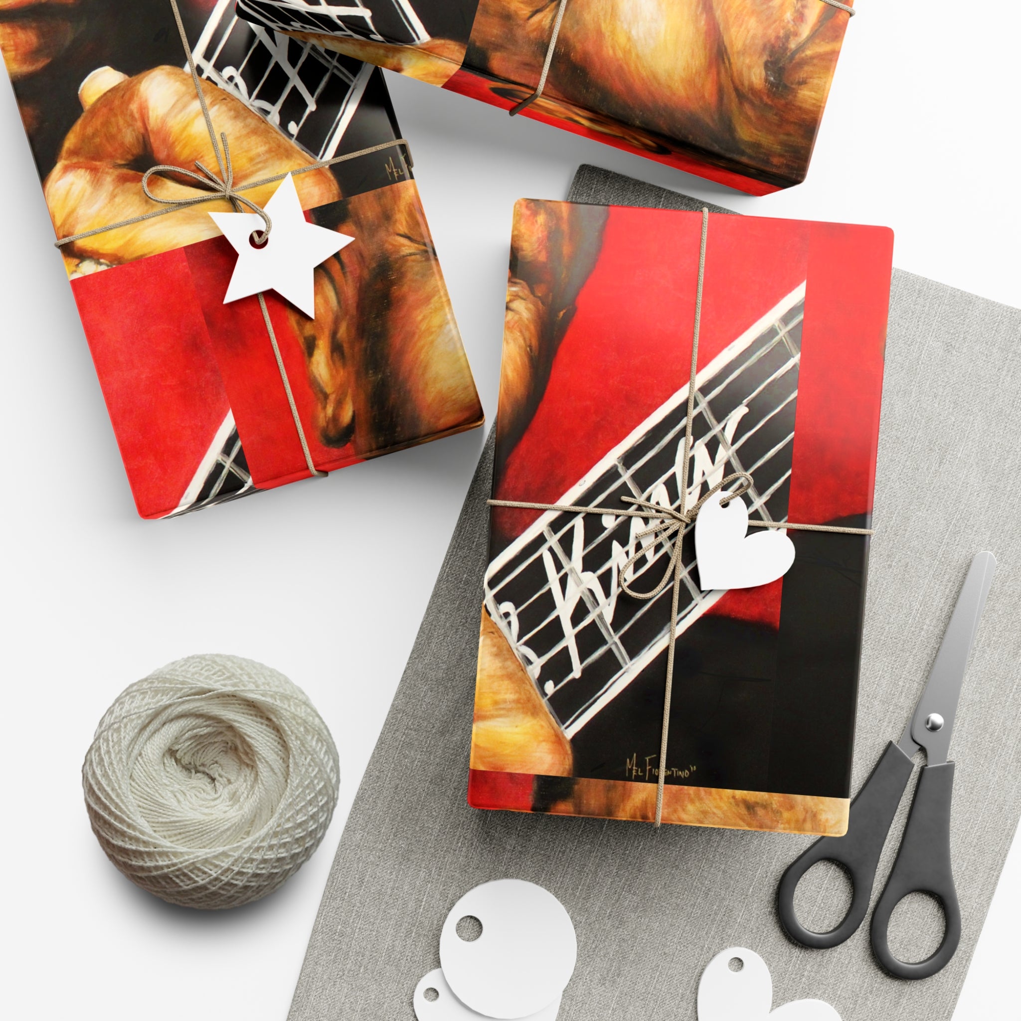 B.B. King Gift Wrap Papers by Mel Fiorentino