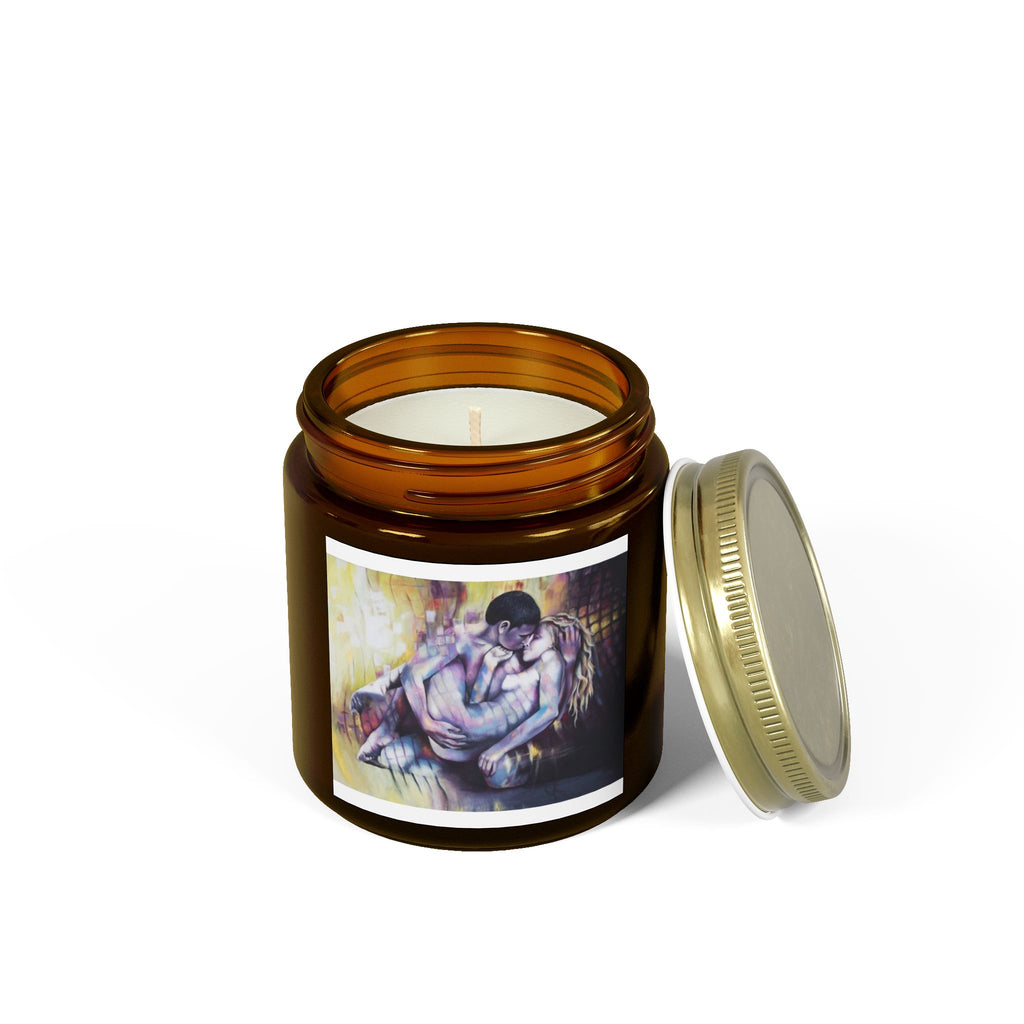 Romantic Art Scented Candle - Coconut Apricot Wax (4oz, 9oz) | Perfect Gift for Couples