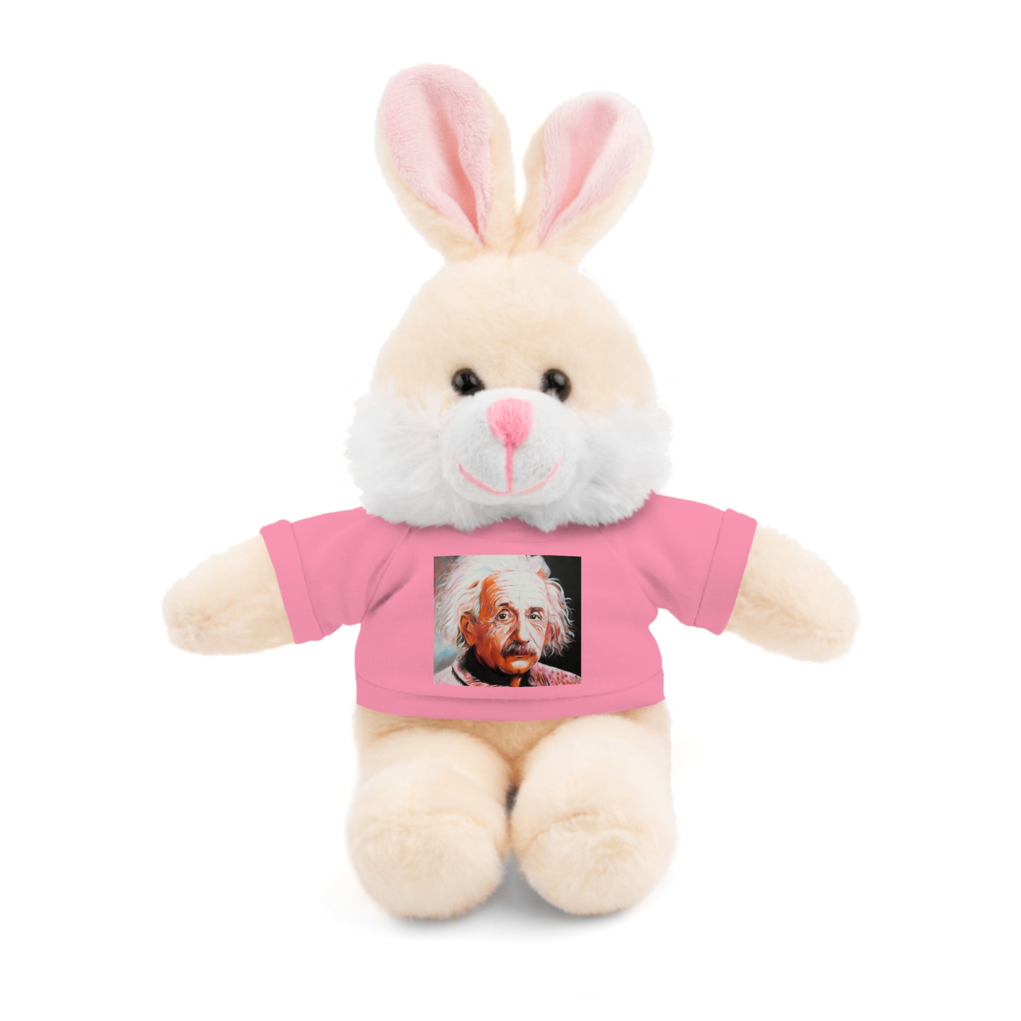 Super Cute Stuffed Animal with Albert Einstein Tee - Unique Gift for Kids & Collectors by Mel Fiorentino