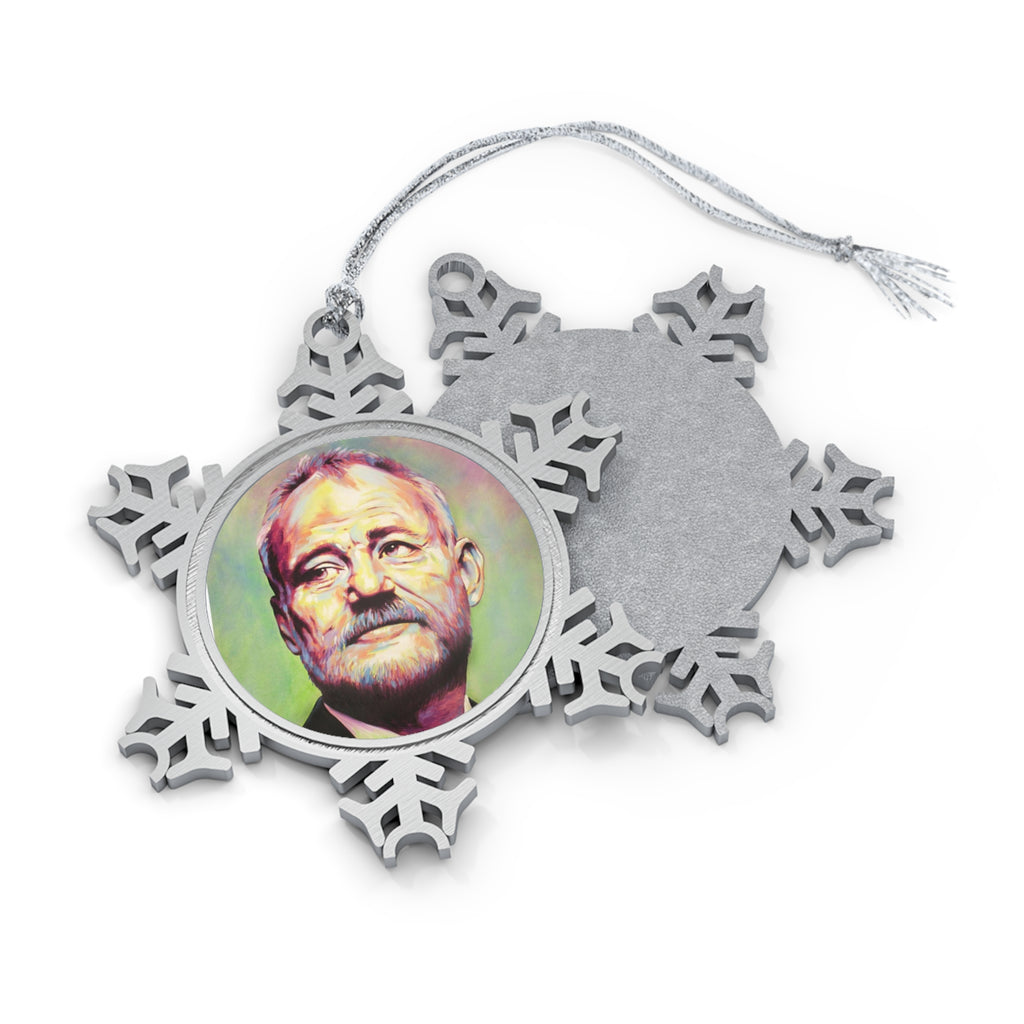 Bill Murray Pewter Snowflake Ornament by Mel Fiorentino