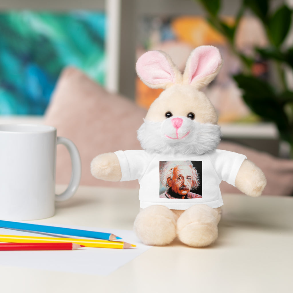 Super Cute Stuffed Animal with Albert Einstein Tee - Unique Gift for Kids & Collectors by Mel Fiorentino