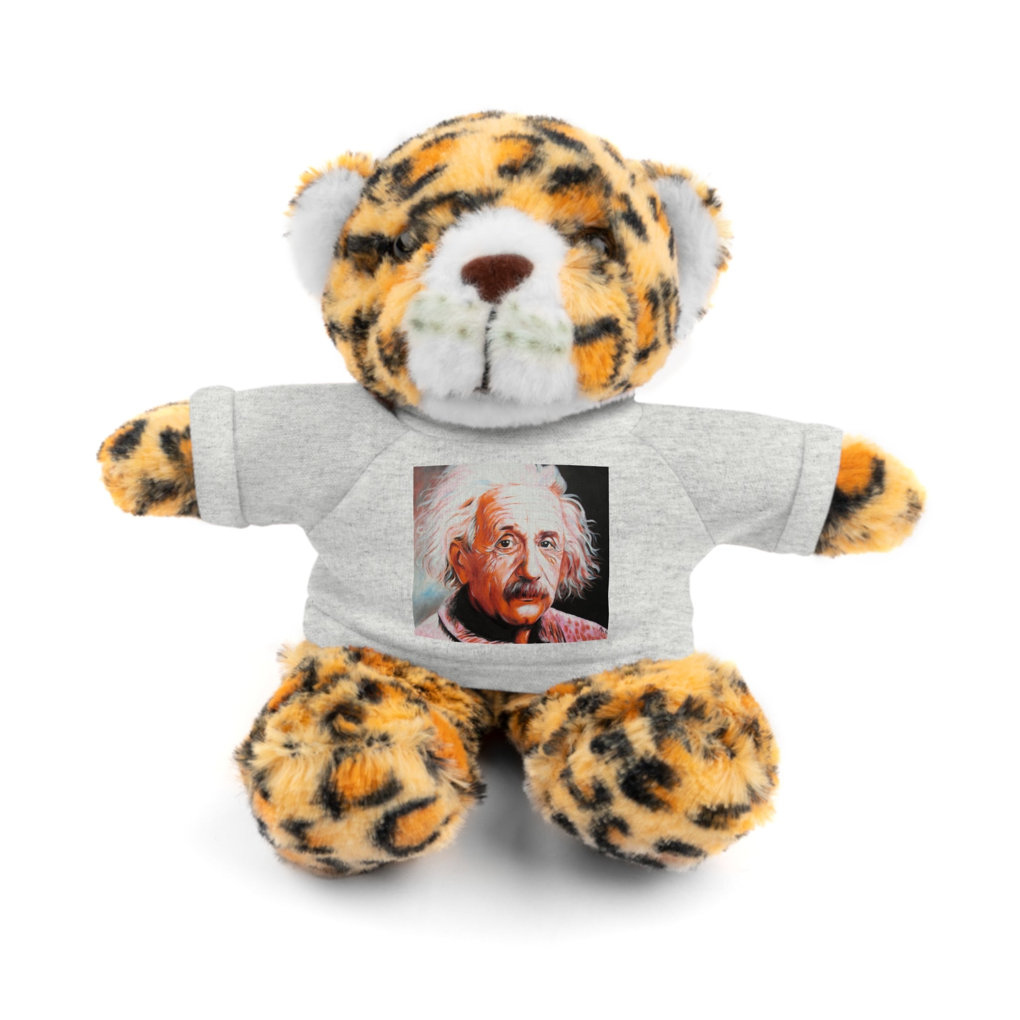 Super Cute Stuffed Animal with Albert Einstein Tee - Unique Gift for Kids & Collectors by Mel Fiorentino