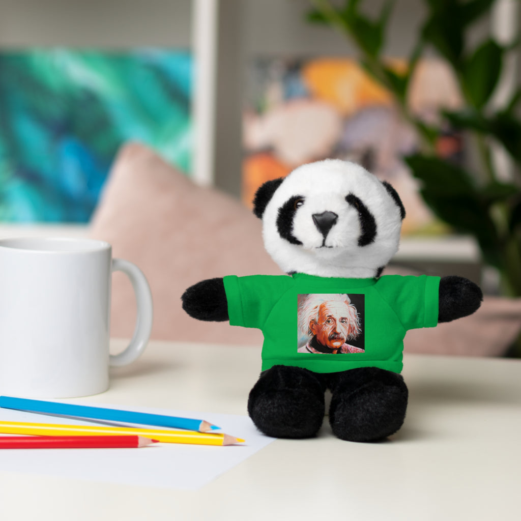 Super Cute Stuffed Animal with Albert Einstein Tee - Unique Gift for Kids & Collectors by Mel Fiorentino