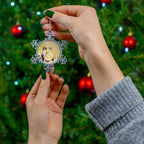 Tom Petty Pewter Snowflake Ornament - by Mel Fiorentino