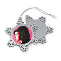 Back to Black Amy Winehouse Pewter Snowflake Ornament by Mel Fiorentino