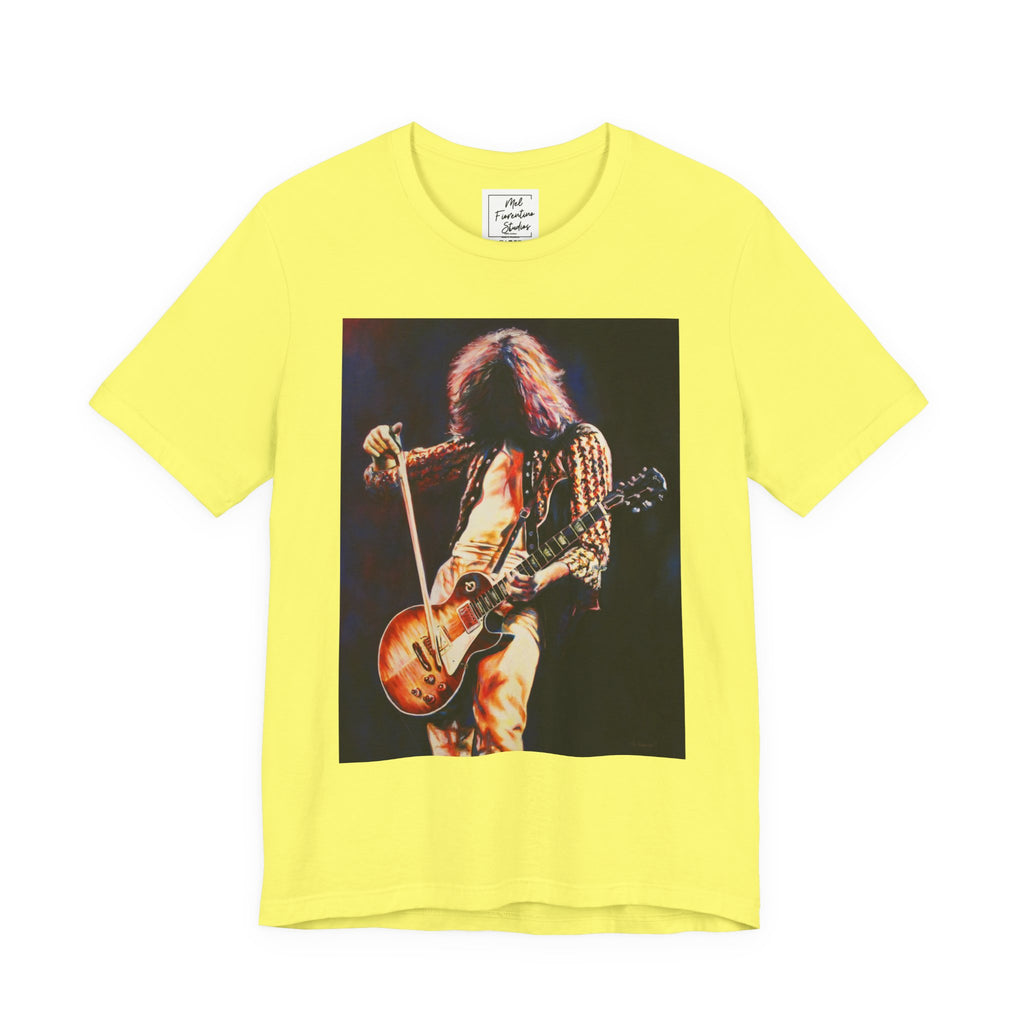 Jimmy Page Led Zeppelin Unisex Jersey Short Sleeve Tee