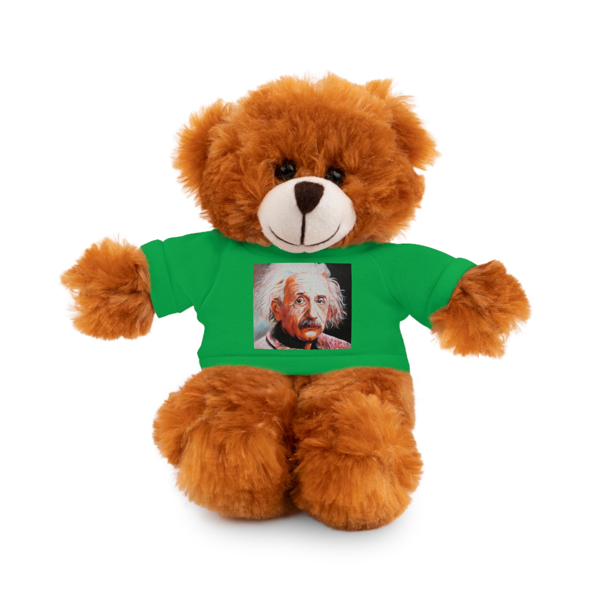 Super Cute Stuffed Animal with Albert Einstein Tee - Unique Gift for Kids & Collectors by Mel Fiorentino